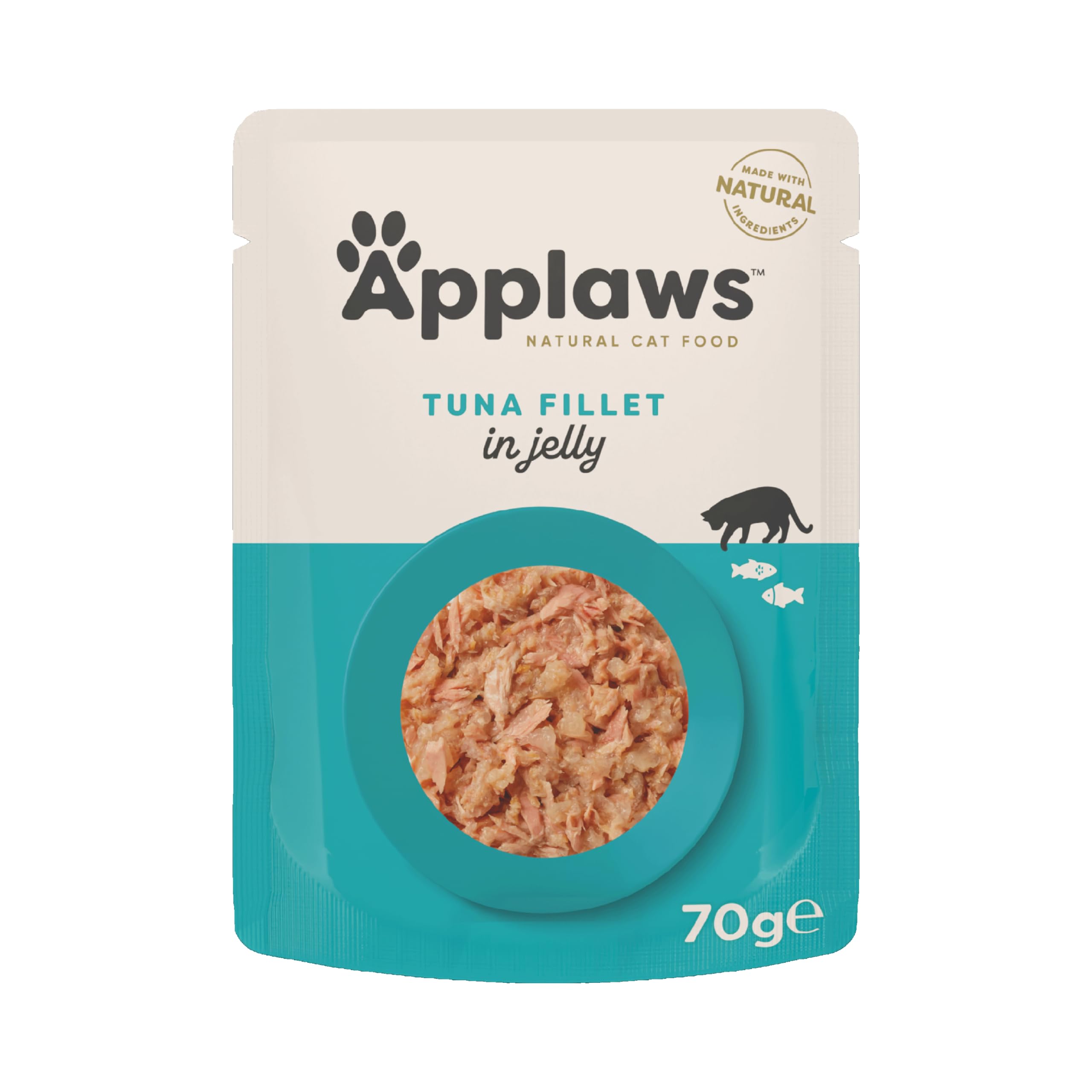 Applaws Natural Cat Food - Tuna Wholemeat in Jelly Pouch, 70g (Pack of 16) | Grain-Free Wet Cat Food for Adult & Senior Cats | Perfect for Mealtime, Travel & Treats