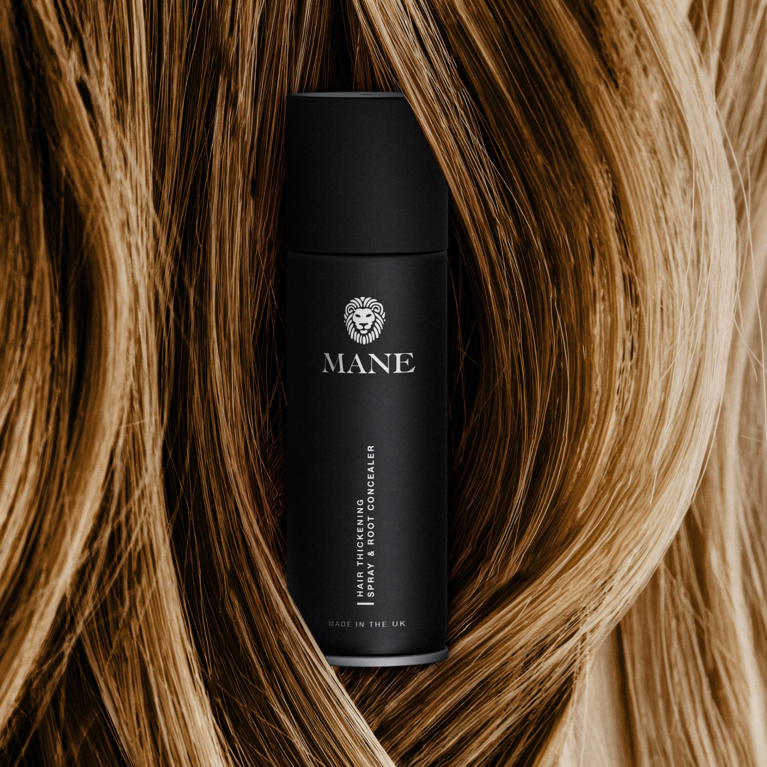 Premium Mane Hair Thickener for Hair Loss & Thinning Hair - Volumizing Treatment for Fuller, Healthier Looking Hair (Hazel) - Ideal for Daily Use, Styling & Confidence Boost