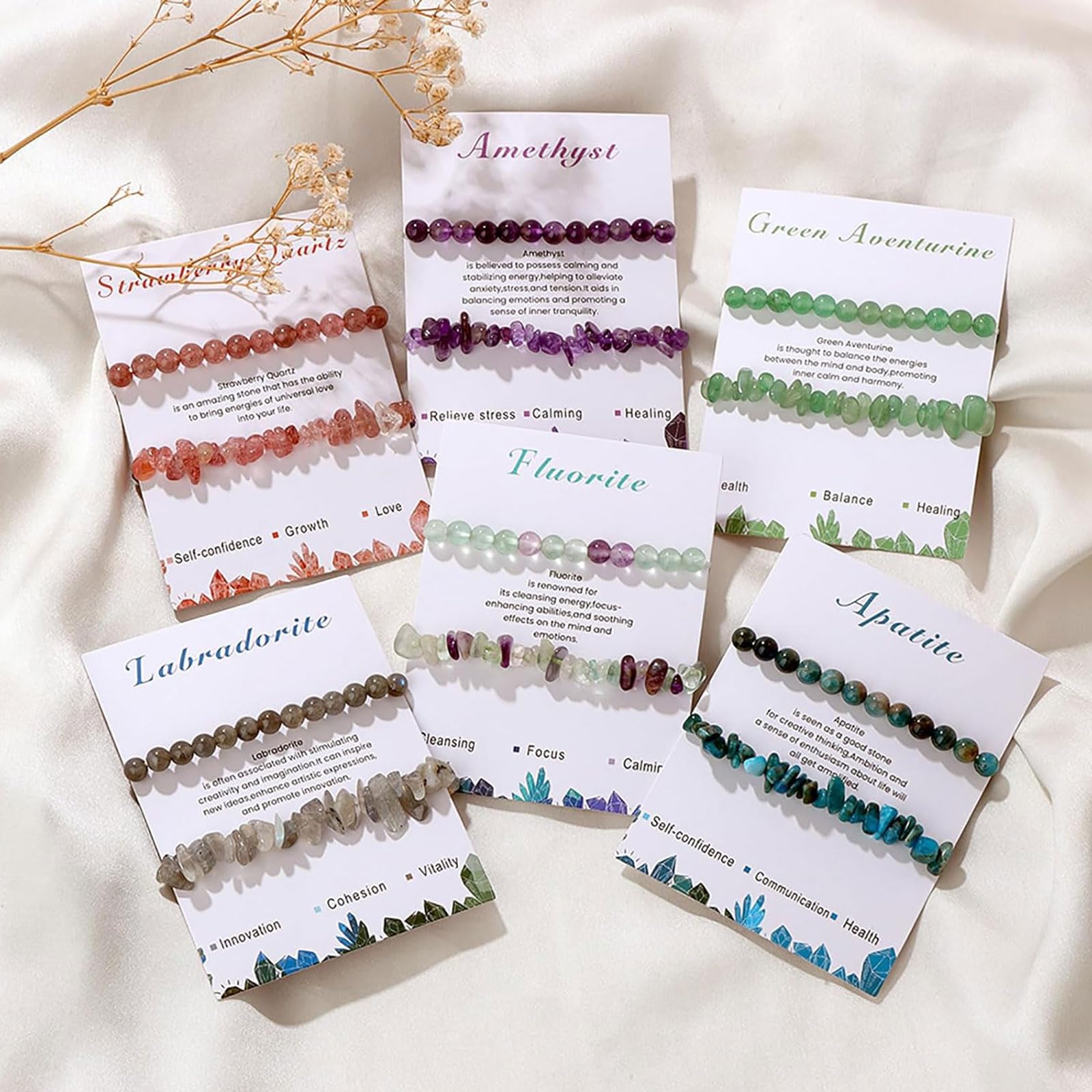 Natural Amethyst Rose Quartz & Tiger Eye Healing Crystal Bracelet for Women & Men - Spiritual Energy Jewelry for Birthday, Valentine's Day Gift - Perfect for Meditation, Yoga & Positive Energy