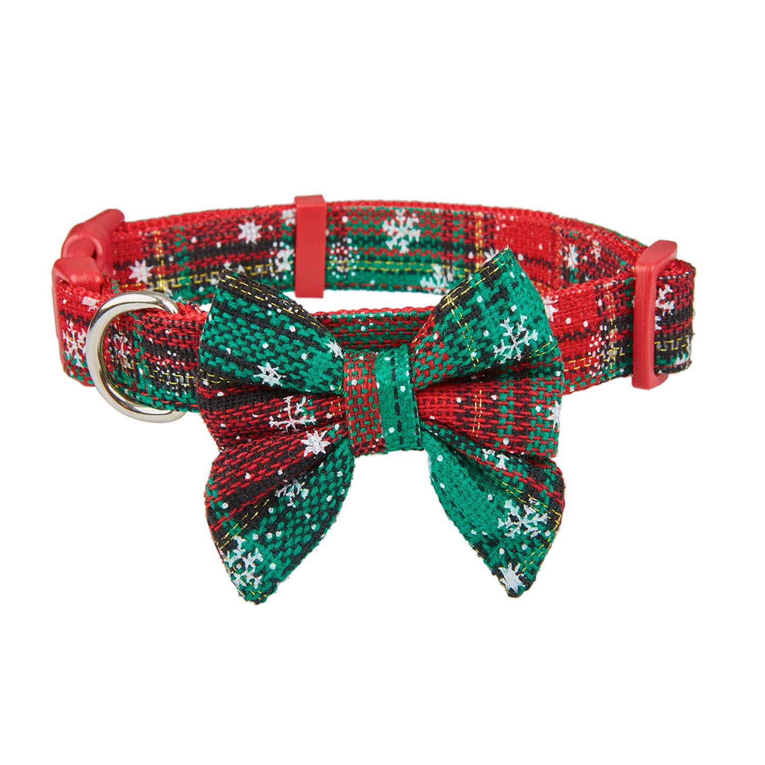 YUDOTE Holiday Dog Collar with Bow - Christmas Festival Dog Bowtie Collar for Large, Medium & Small Dogs | Perfect for Christmas Photos, Pet Parties & Festive Occasions