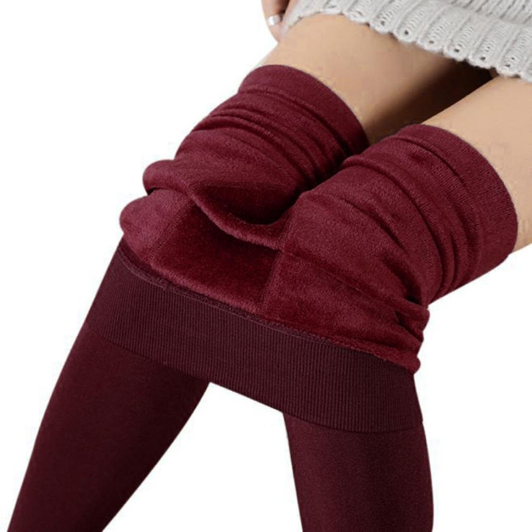 Napoo Women's Winter Fleece-Lined Thermal Leggings - Thick Warm Stretchy Pants for Cold Weather | Perfect for Outdoor Activities, Yoga & Lounge Wear