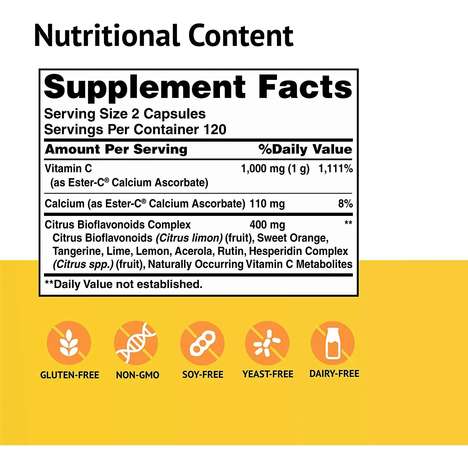 American Health Ester C 500mg Vitamin C with Citrus Bioflavonoids - Immune Support Supplement for Adults, Antioxidant Boost for Daily Wellness & Cold Season Defense