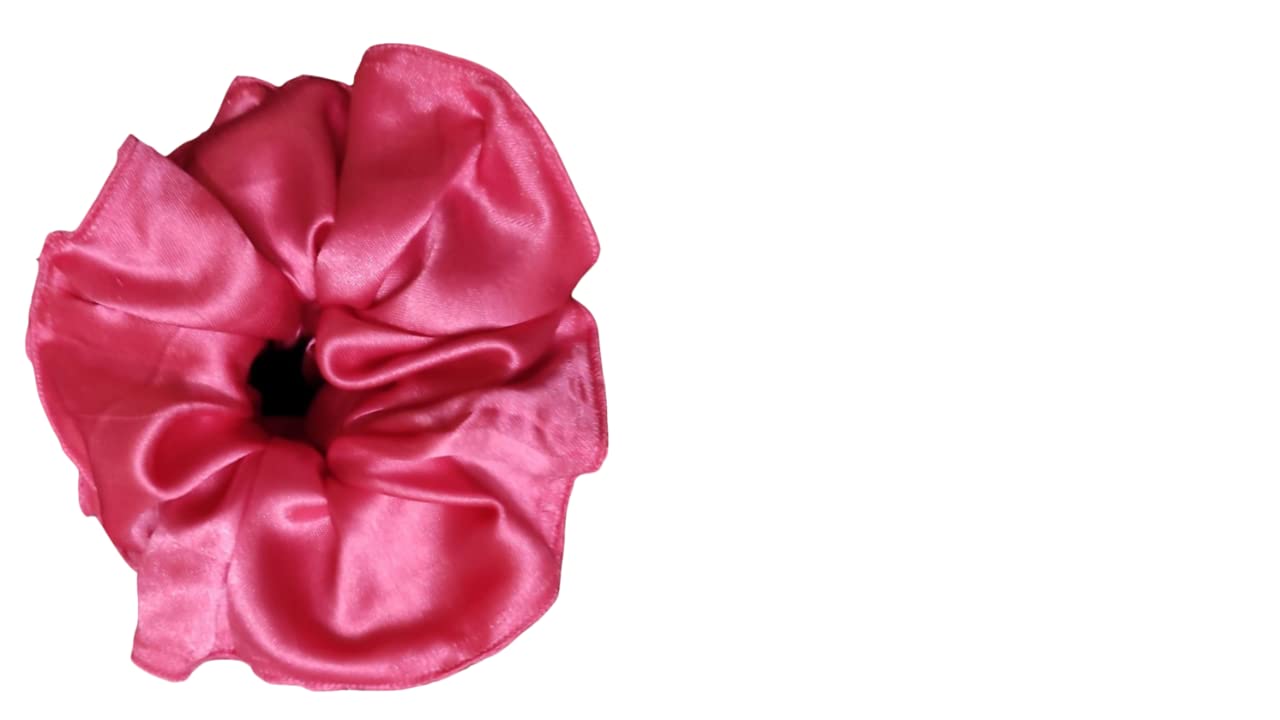 Bubblegum Pink Hair Scrunchies - Pack of 3 Soft Elastic Hair Ties for Women & Girls - Perfect for School, Workout, Yoga and Everyday Styling