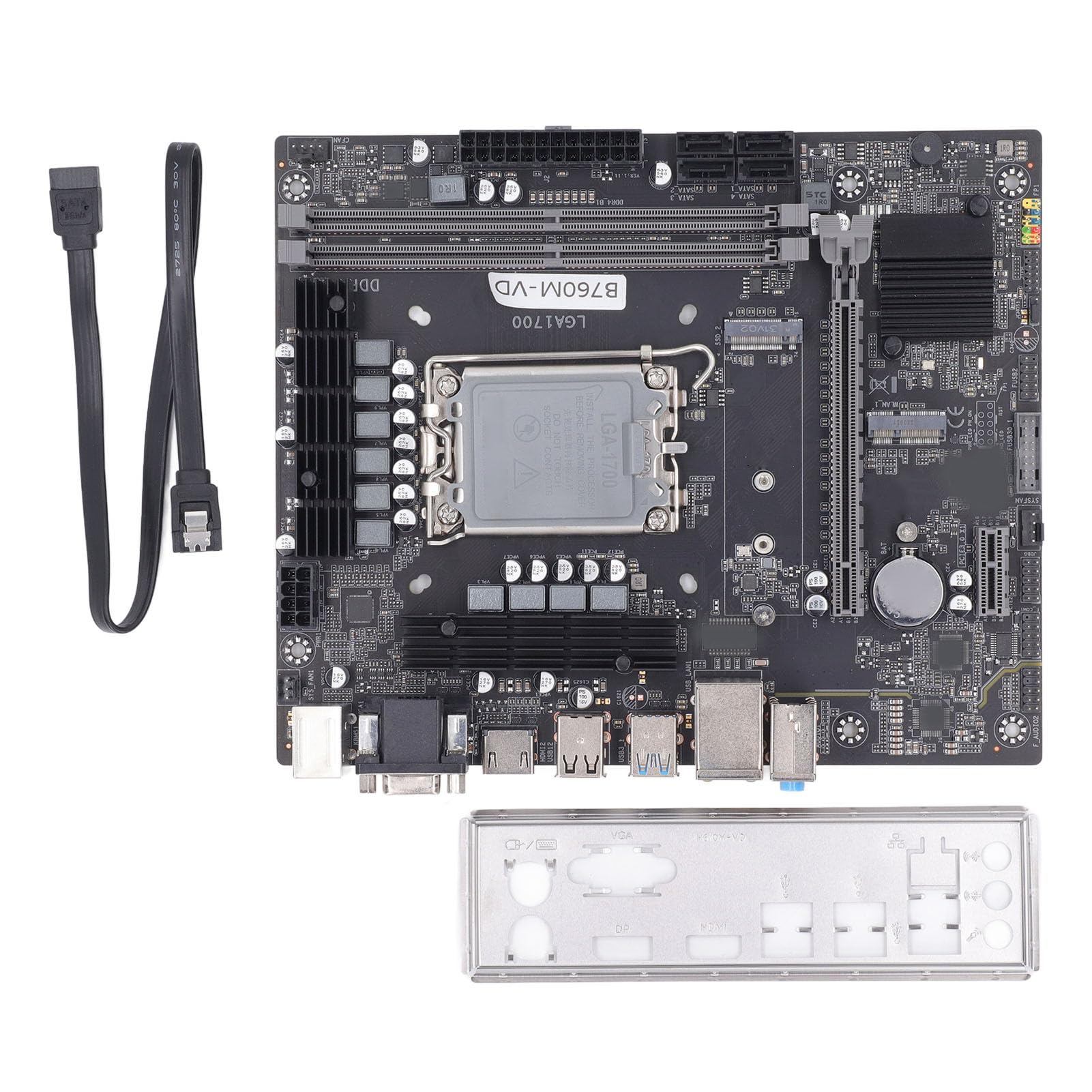 B760M VD Gaming Motherboard for Intel LGA1700 - Dual Channel DDR4, 4 USB 2.0, 2 USB 3.1, 4 SATA 3.0 Ports - Ideal for PC Gaming, Mining & High-Performance Desktop Builds