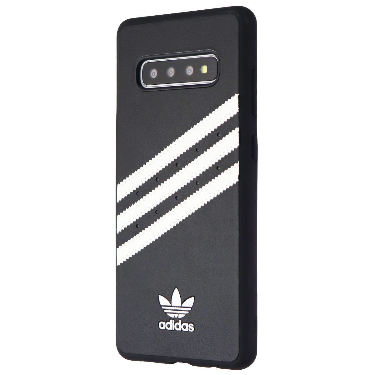 Adidas 3 Stripe Samba Snap Case for Samsung Galaxy S10+ - Black & White Stripes Protective Phone Cover | Perfect for Sports, Gym & Everyday Use