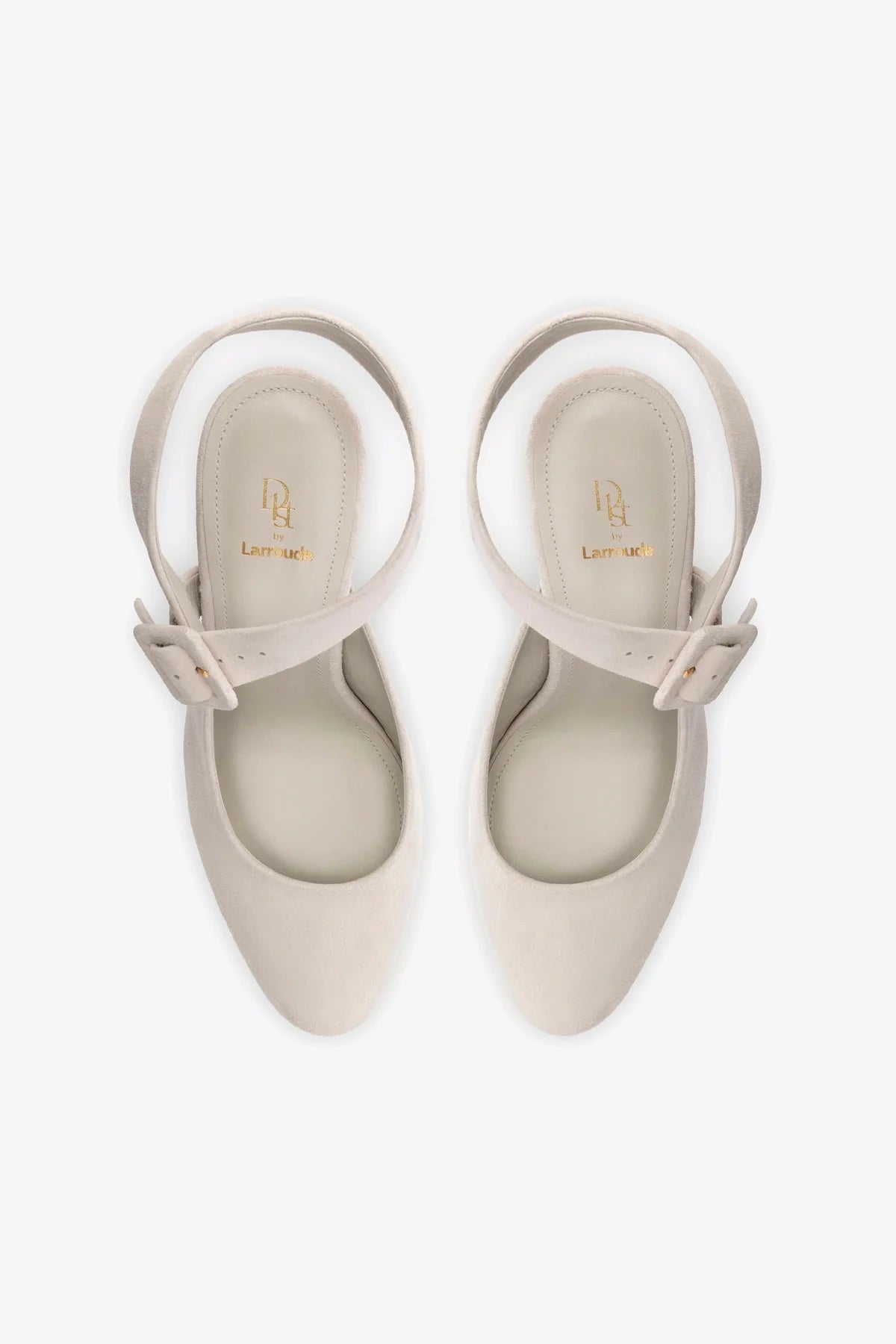 Deena By Larroudé Women's Suede Pump Shoes in Mushroom Grey - Elegant Heels for Office, Party & Special Occasions