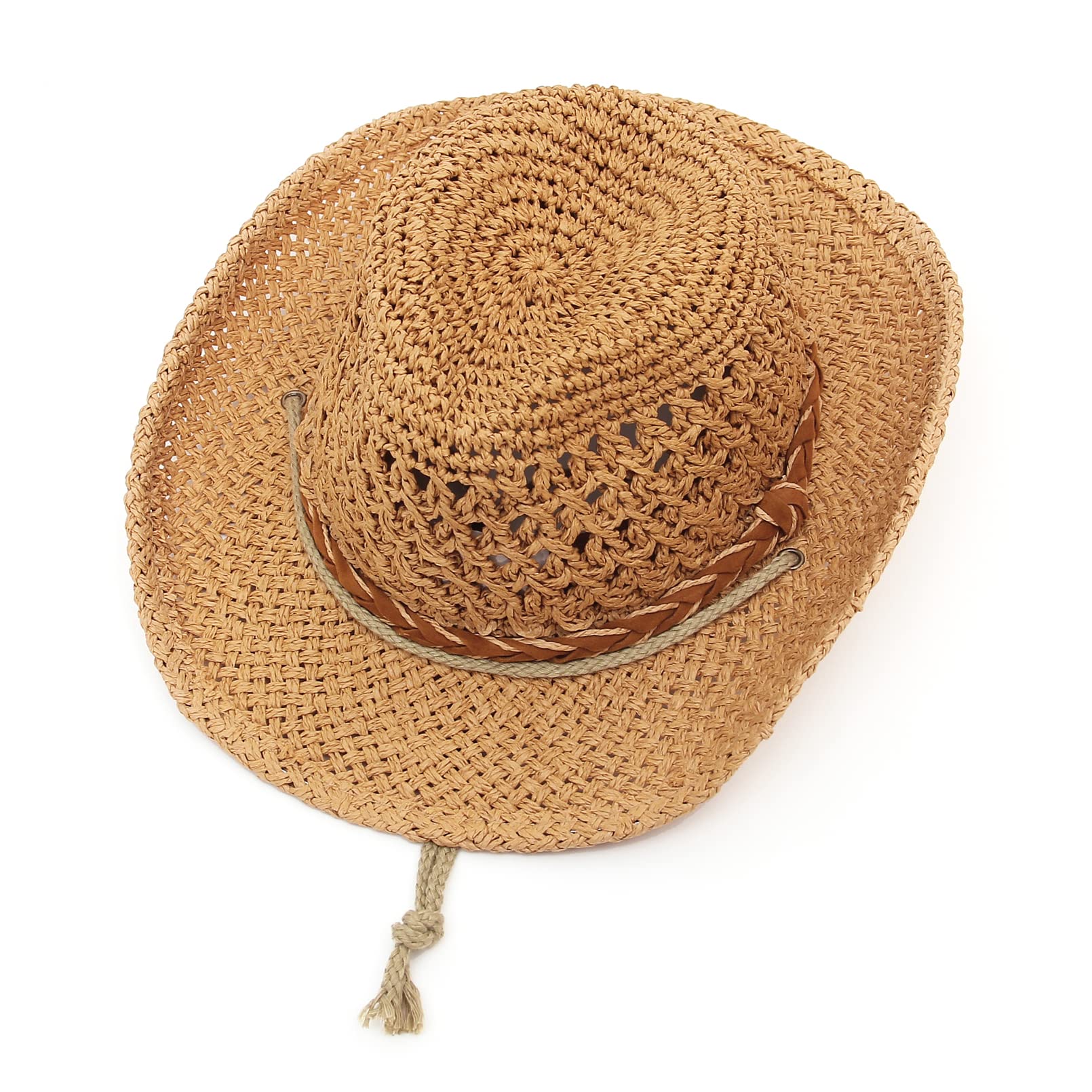 GEMVIE Baby & Toddler Sun Protection Cowboy Hat - Wide Brim with Adjustable Chin Strap for Boys & Girls - Perfect for Beach, Outdoor Play & Western Costumes