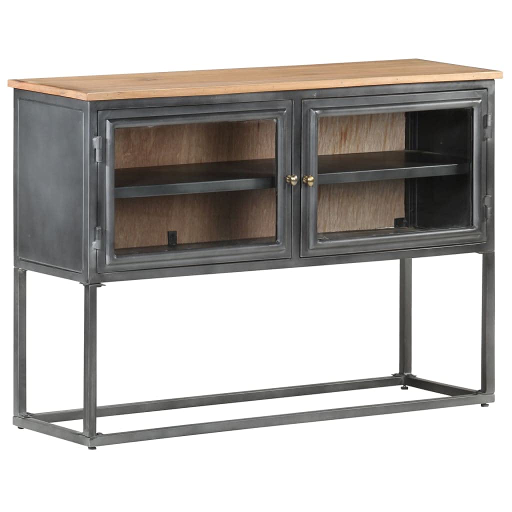 Modern Storage Sideboard Buffet Table - Adjustable Shelves, Steel Frame Cabinet for Dining Room, Living Room & Kitchen - 23.6