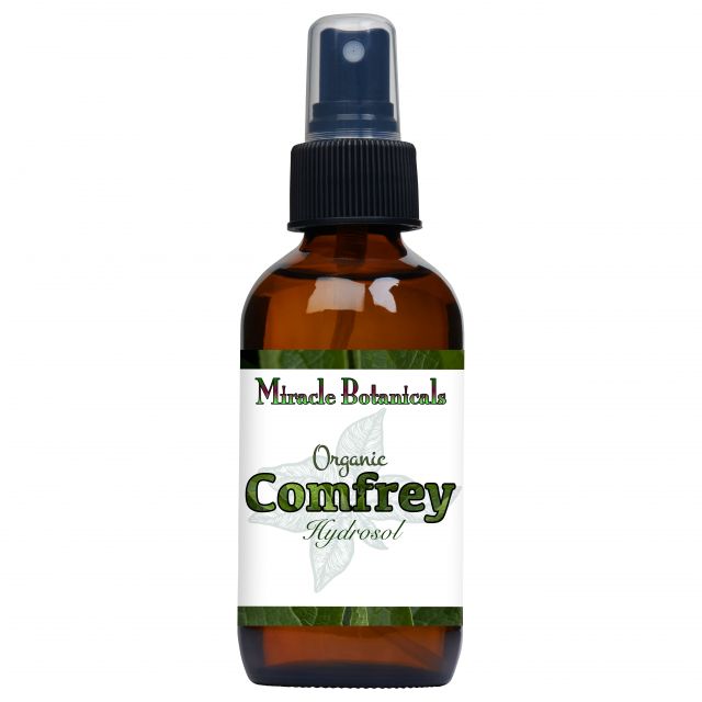 Organic Comfrey Hydrosol (Symphytum Officinale) - Natural Skin Soothing & Healing Solution for Face, Hair & Aromatherapy