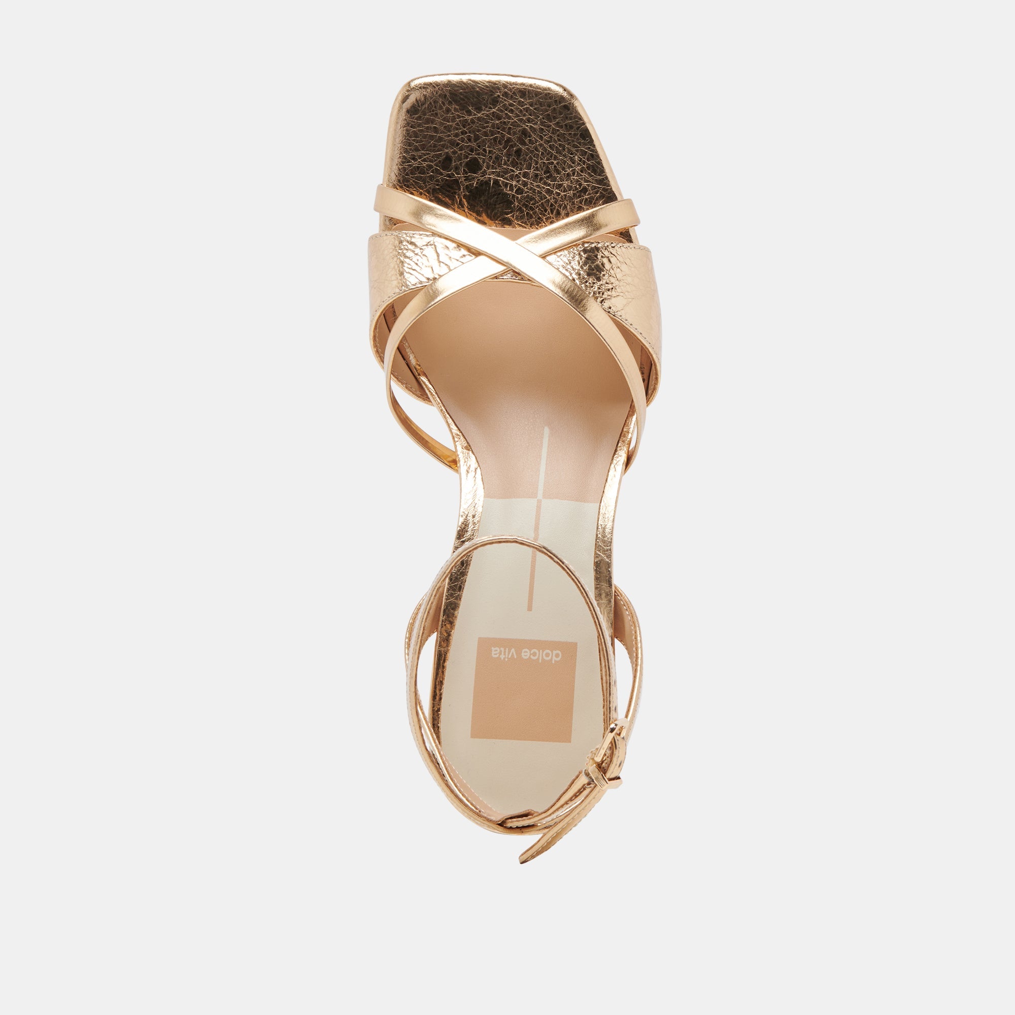 BLAKLY Women's Gold Distressed Leather Heels - Stylish High Heels for Parties, Weddings & Evening Events