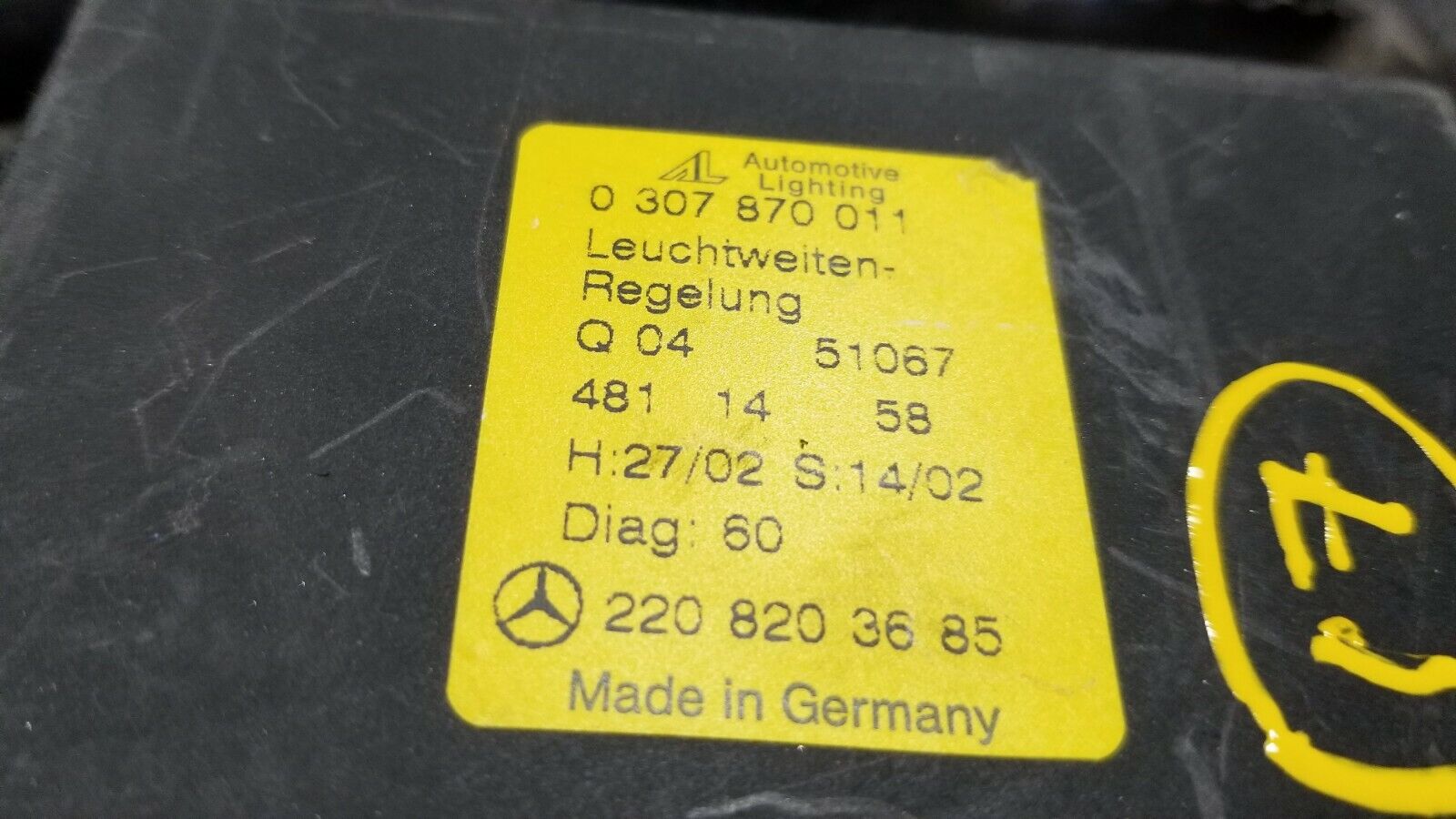 03 06 Mercedes W220 S430 S500 S600 HID Xenon Headlight Control Module OEM N17 - Perfect for Night Driving & Headlight Upgrades