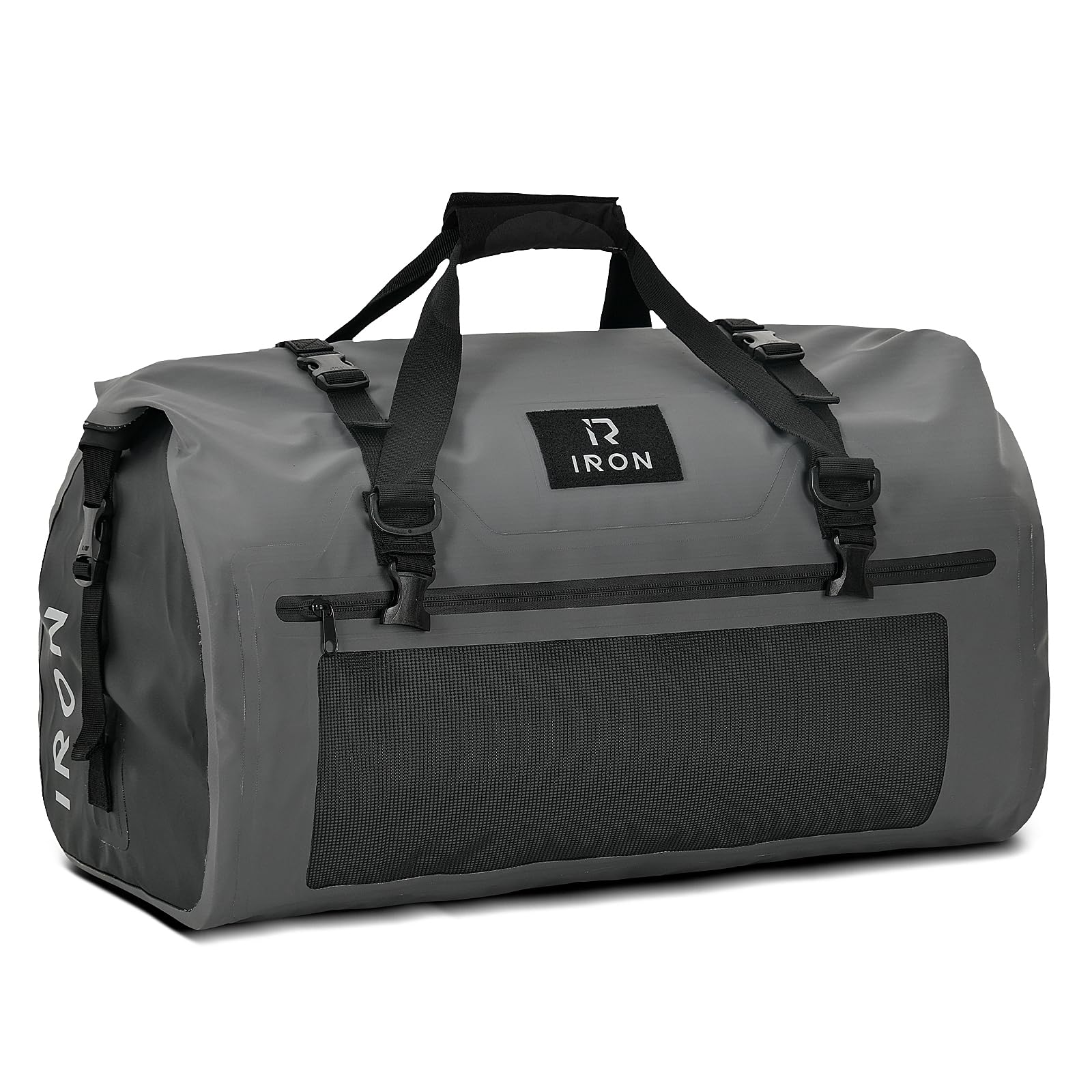 BORLENI 30L Waterproof Motorcycle Dry Bag - Durable Motorcycle Tail Bag with Large Storage Space for Riding, Skiing, Travel, Hiking & Camping (Gray) - Perfect for Outdoor Adventures and Road Trips