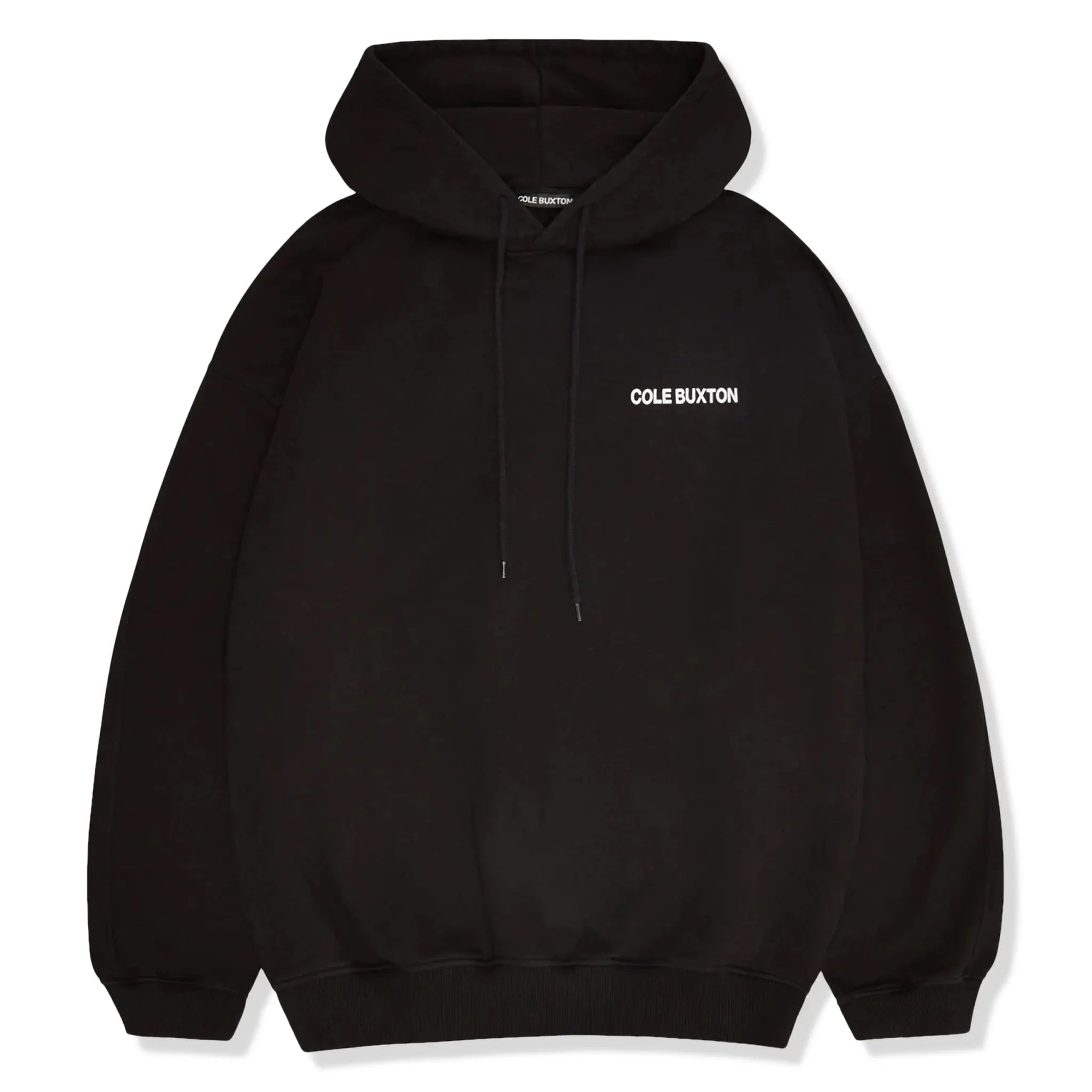 Cole Buxton CB Sportswear Black Hoodie for Men - Premium Cotton Pullover Sweatshirt with Kangaroo Pocket | Gym, Streetwear & Casual Outfit Essential
