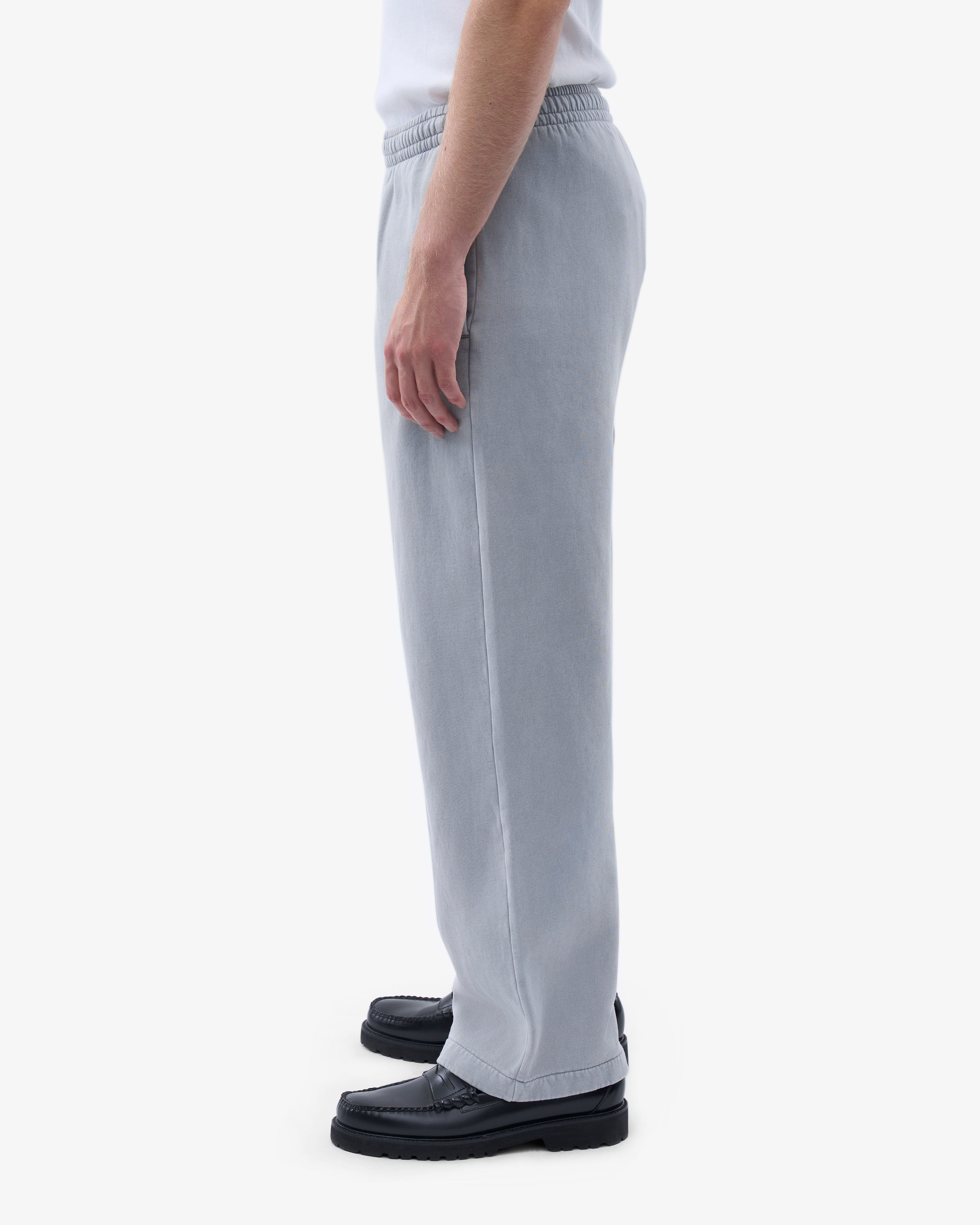 Organic Straight Leg Sweatpants for Women - Soft Comfortable Lounge Pants in Faded Grey - Perfect for Yoga, Running, and Casual Wear