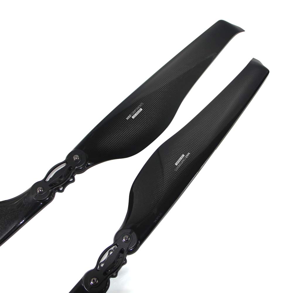 FLUXER-pro 29.2X9.5in Carbon Fiber Folding Propeller D11-4XD3X(D20-D25) & D11-4XD4X(D21-D23) Glossy Finish for RC Drones, Multirotor, Quadcopter, Hexacopter - Perfect for DIY Aircraft and Hobby Drone Enthusiasts