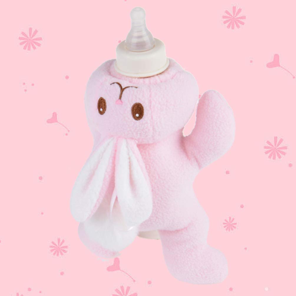 Artibetter Bunny Milk Bottle Cover - Soft Protective Stuffed Animal Baby Bottle Holder for Kids, Toddlers & Infants - Perfect for Feeding, Travel & Daycare Use