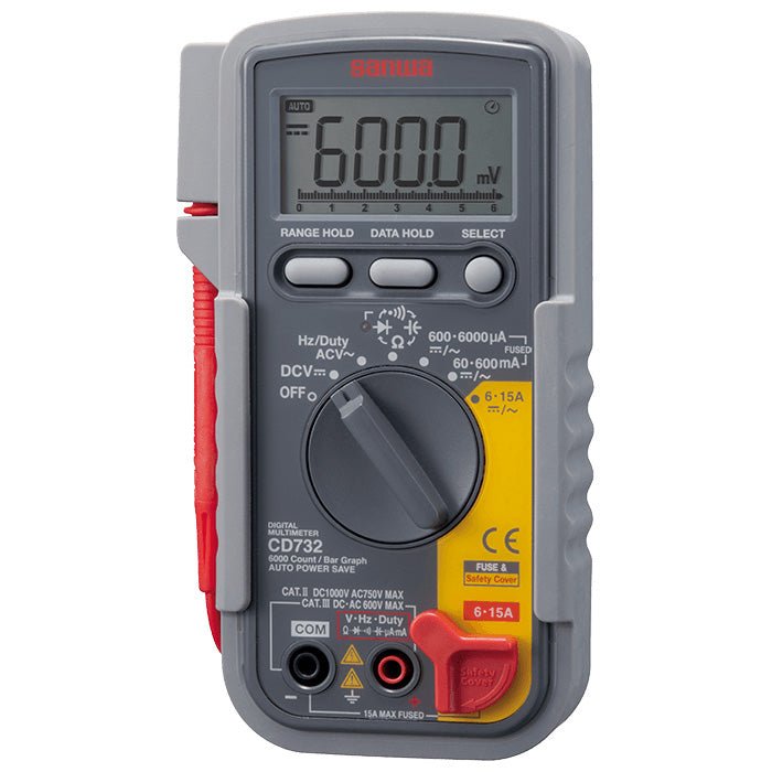 Digital Multimeter with High Speed Bar Graph, Continuity Buzzer & LED - CD732 | Accurate Voltage, Current & Resistance Testing for Home, Auto & Electronics Repair