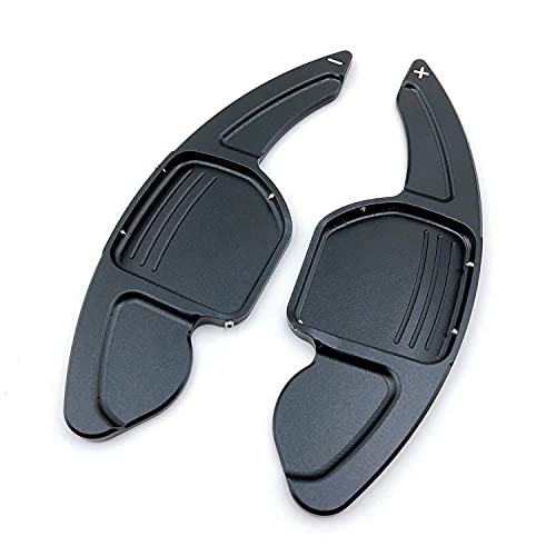 Audi Q5 Q7 A5 Q3 Q8 A7 A8 R8 Steering Wheel Paddle Shifters - Black Aluminum Upgrade for Enhanced Driving Performance - Perfect for Sport Mode & Manual Gear Control