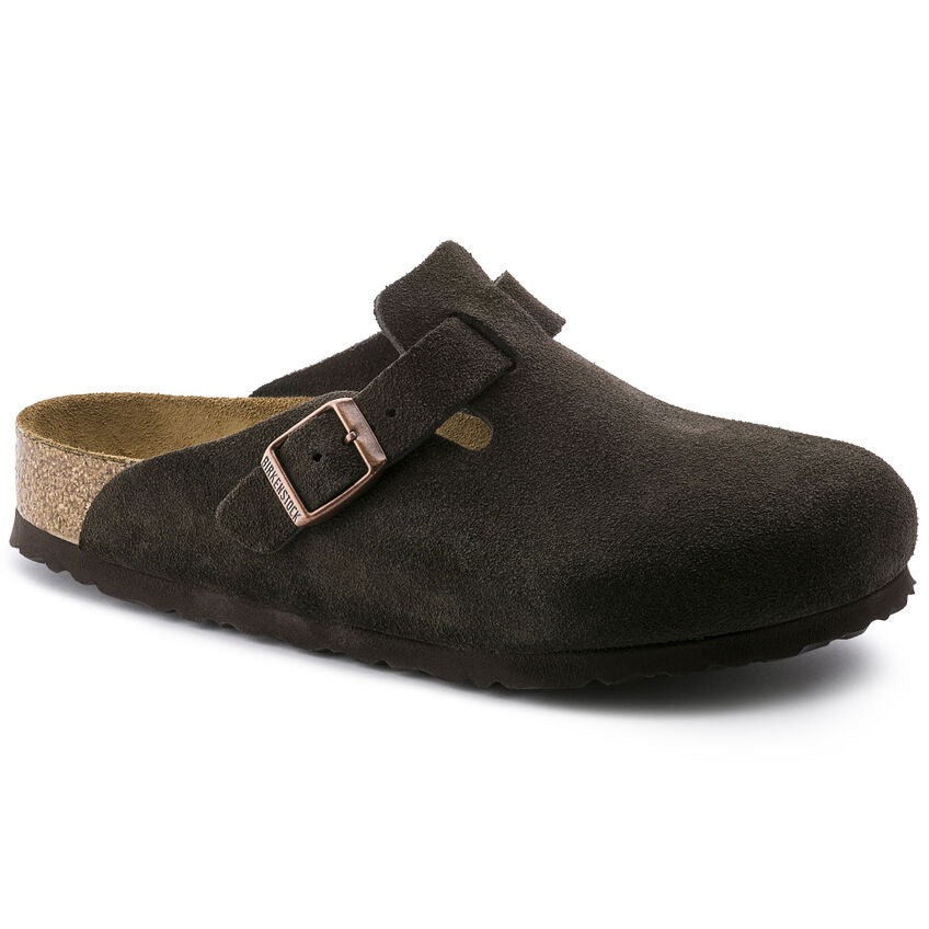 Women's Soft Footbed Suede Leather Clogs - Comfortable Slip-On Shoes for Women (Mocha) | Perfect for Casual Wear, Home, Office & Outdoor Activities