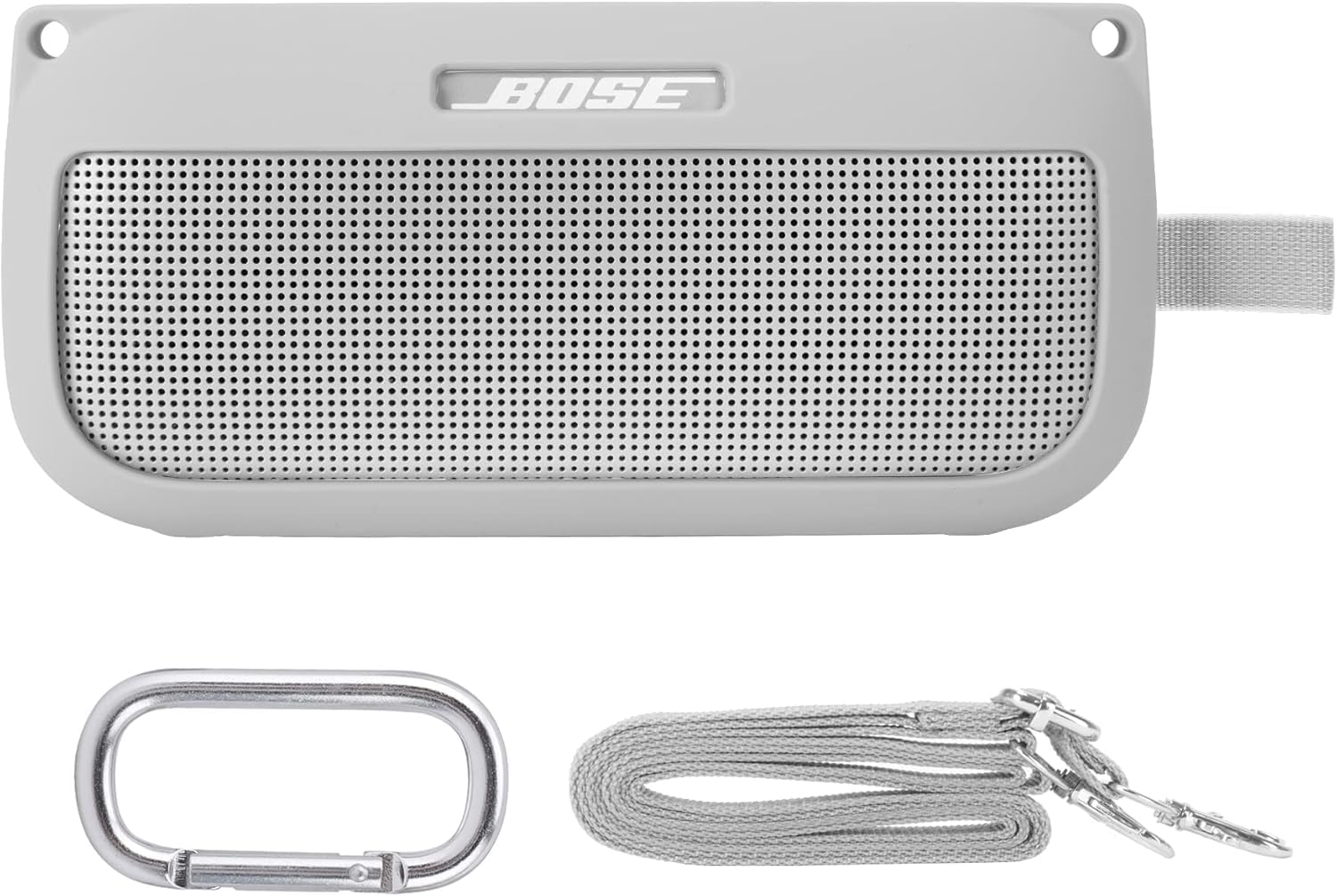 Bose SoundLink Flex Bluetooth Speaker Silicone Case - Soft Protective Cover Replacement for Bose SoundLink Flex (White Smoke) - Perfect for Outdoor, Travel & Waterproof Protection