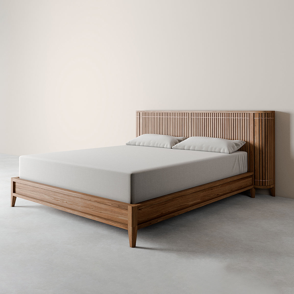 Karpenter Copper Bed Frame - Heavy Duty Metal Platform Bed with Wooden Slats - Perfect for Modern Bedrooms & Guest Rooms