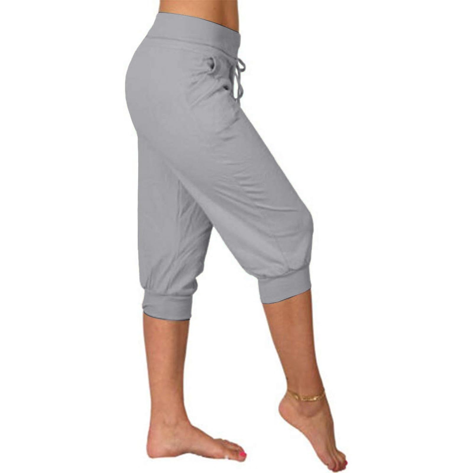 Women's Casual Elastic Shorts - Fashion Solid Pants for Summer Outings