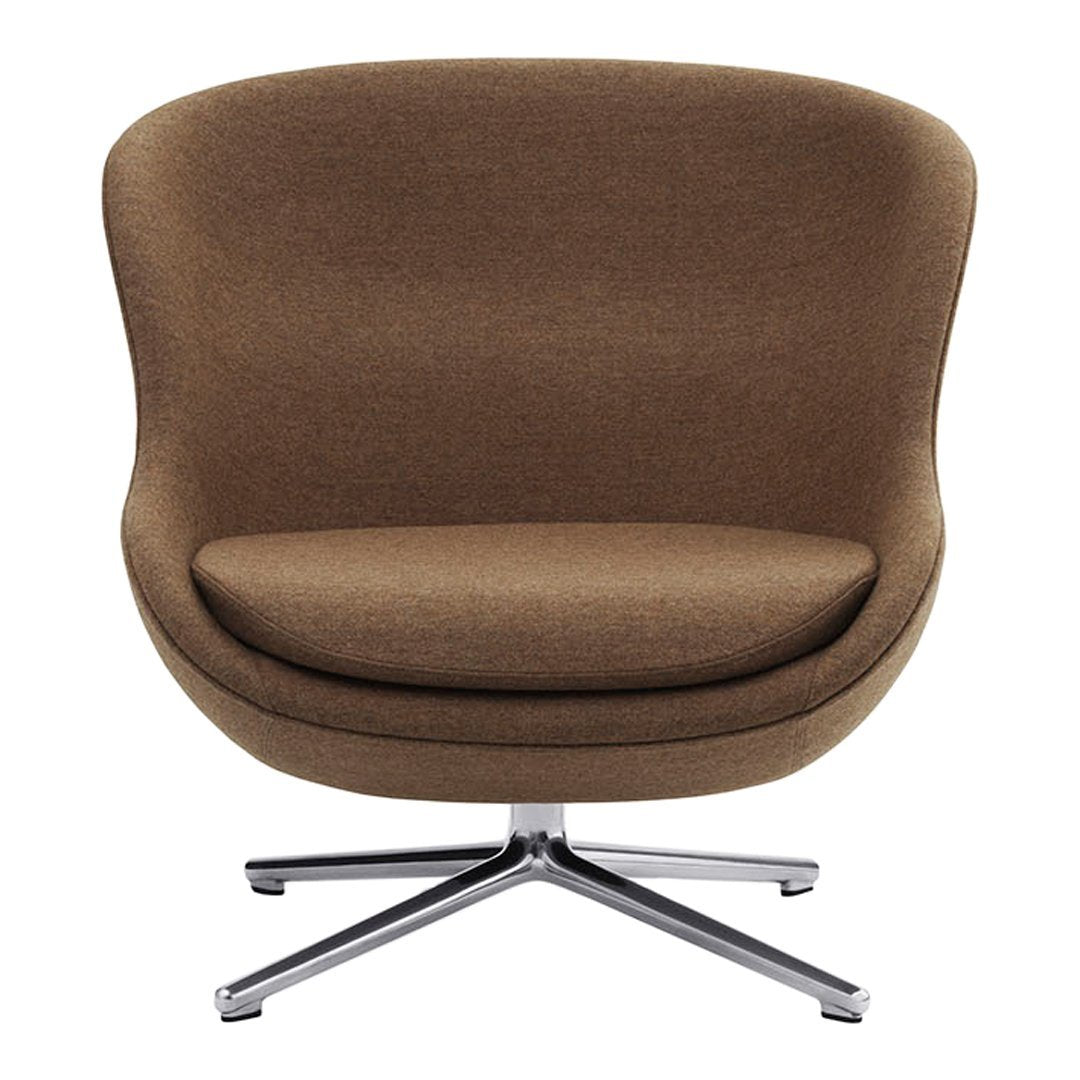 Modern Hyg Lounge Chair with Low Swivel Base - Comfortable Recliner for Living Room, Bedroom, or Office Relaxation