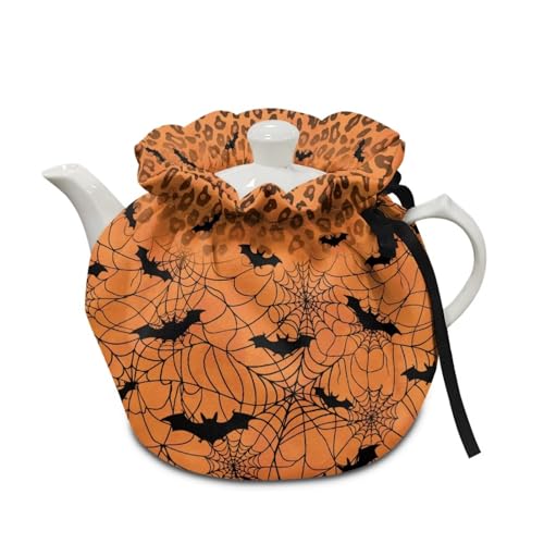 Orange Leopard Halloween Bats