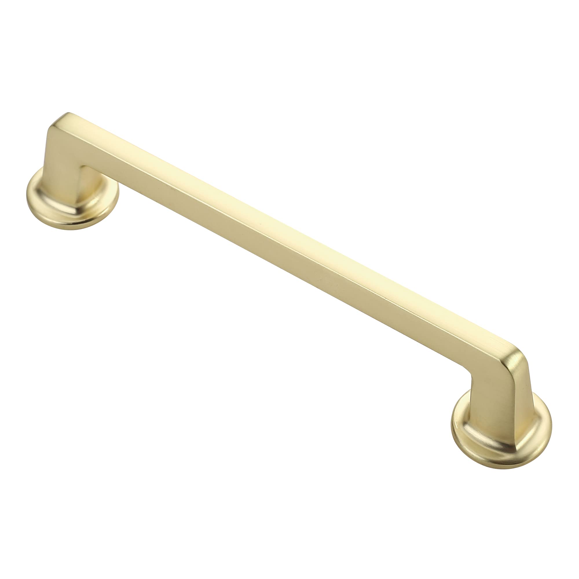 10 Pack Brushed Gold Cabinet Handles - 5 Inch (128mm) Hole Centers - Modern Kitchen & Dresser Drawer Pulls - Durable AL3044BB Hardware for Home Renovation & Furniture Upgrade