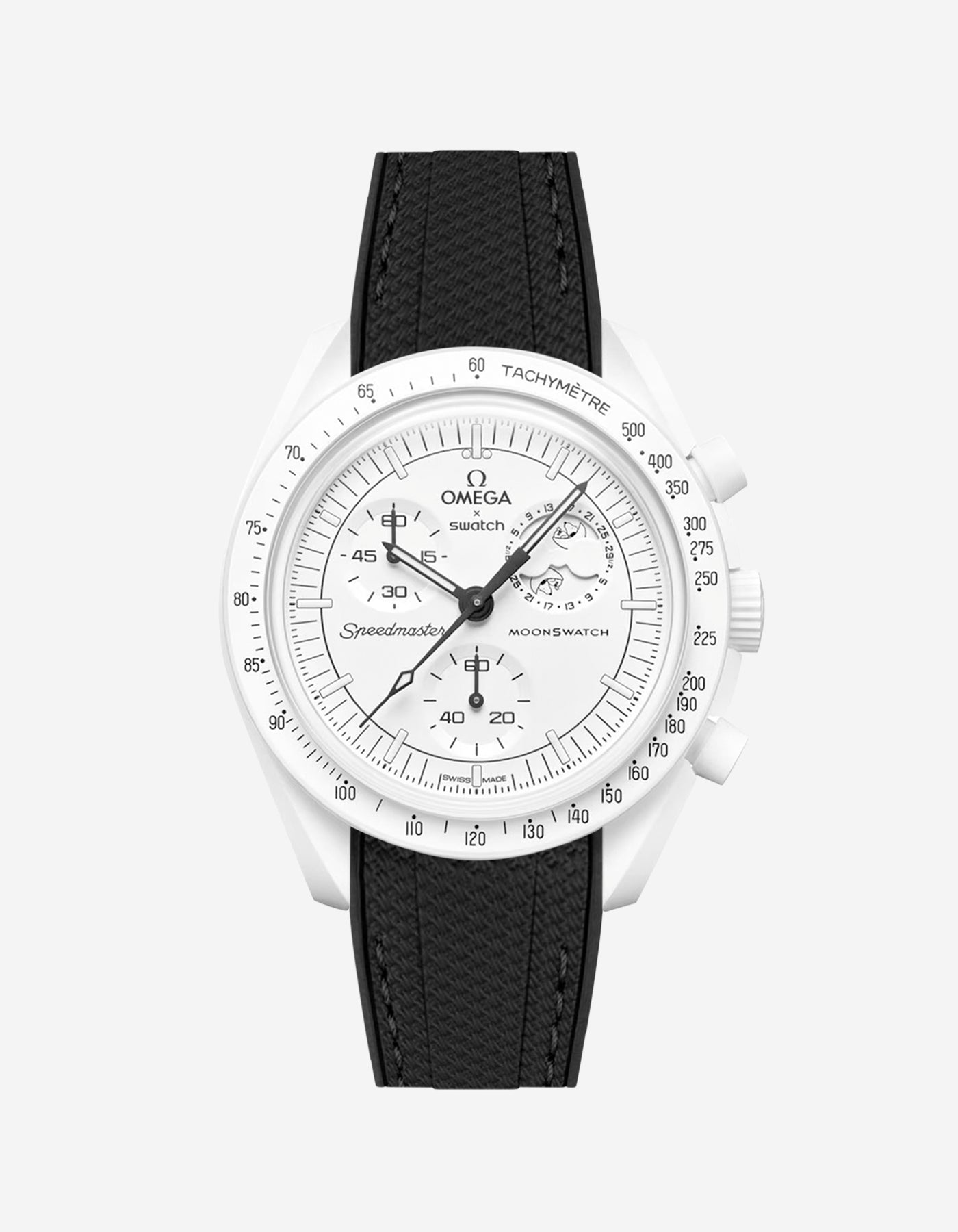 Original Omega X Swatch MoonSwatch Mission to Moonphase Rubber Watch Strap - Durable & Comfortable Replacement Band for Everyday Wear & Sports Activities