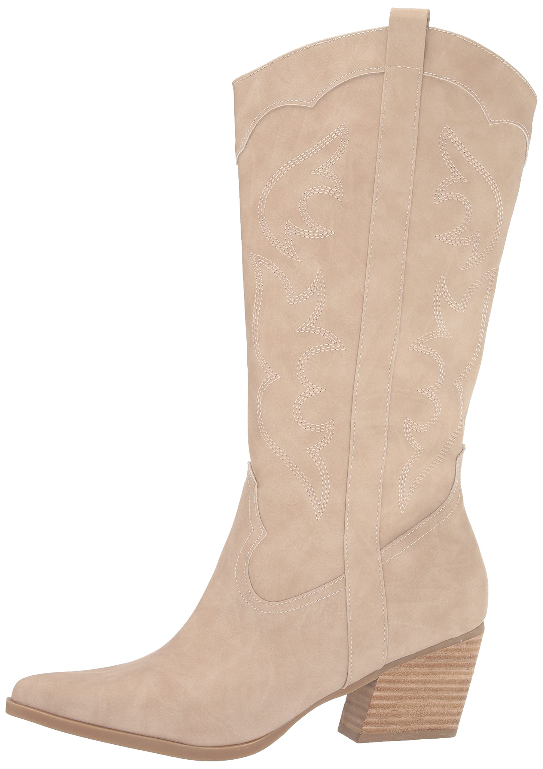 DV Dolce Vita Women's Kindred Western Boot - Stylish Cowgirl Boots for Women | Comfortable Ankle Booties for Country, Rodeo & Everyday Wear