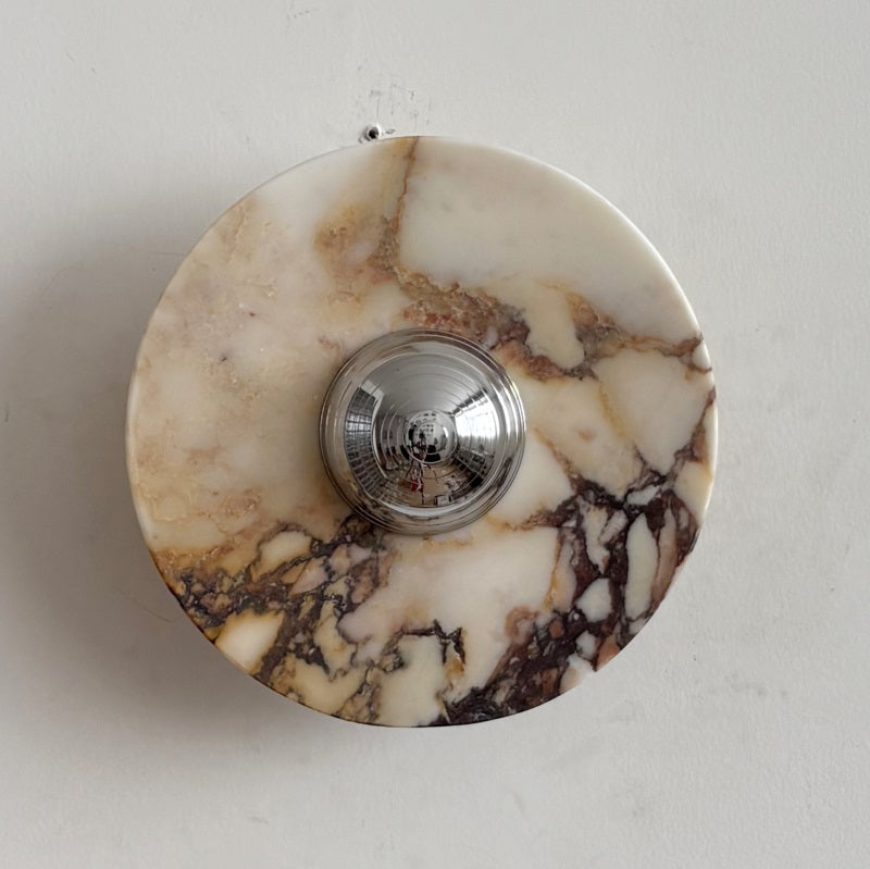 Calacatta Marble Wall Sconce Light - Modern Gold Finish Bathroom Vanity Lighting for Bedroom, Hallway & Living Room Decor