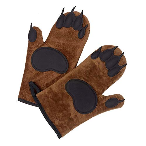 Lliang Silicone Oven Mitts - Heat Resistant Bear Paw Kitchen Gloves for Baking, Grilling & Cooking - Non-Slip Household Oven Gloves with Insulation (Perfect for Baking, BBQ, Pot Handling & Kitchen Safety)