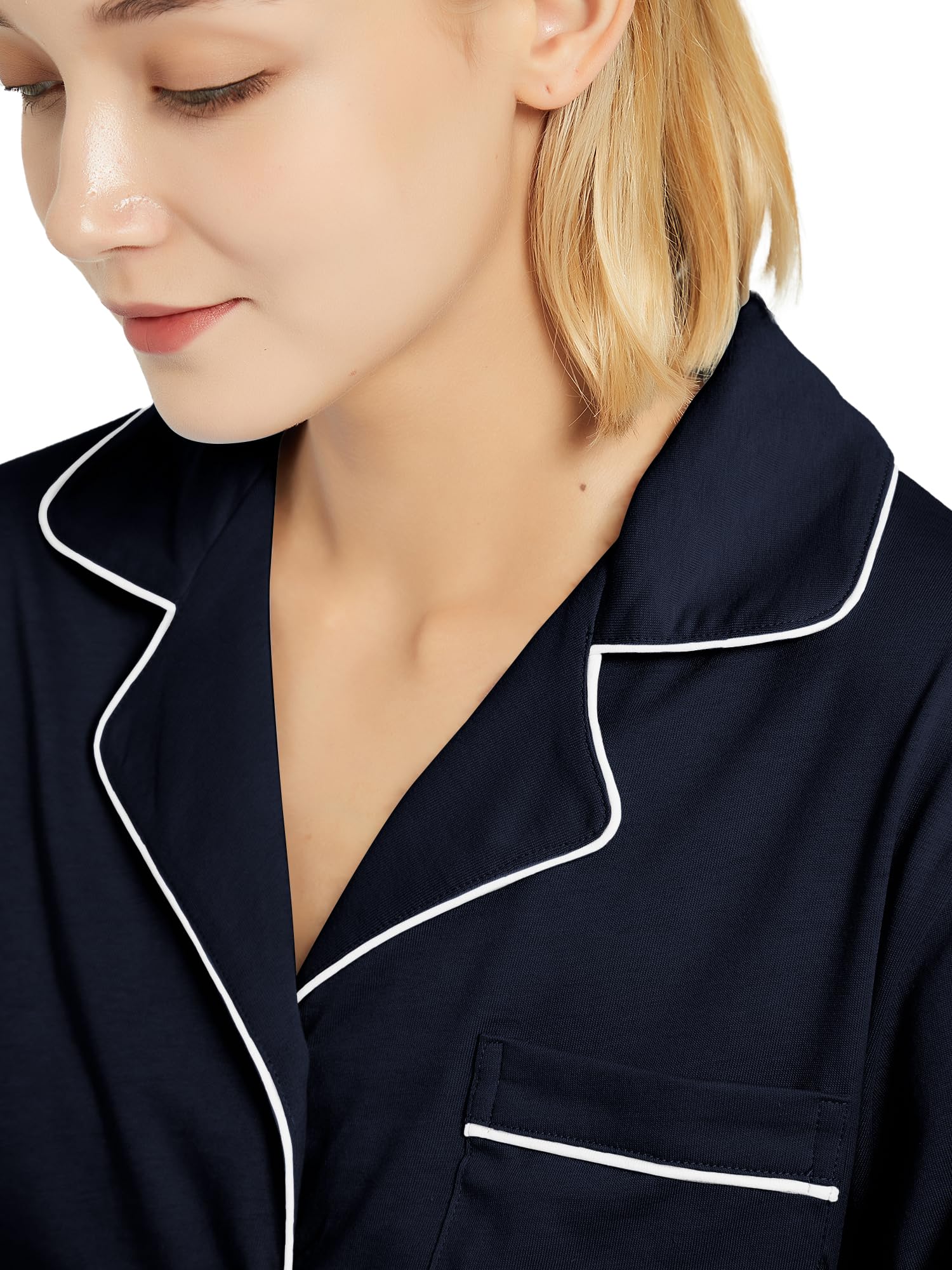 Women's 100% Cotton Pajama Set - Long Sleeve Sleepwear for Cozy Nights