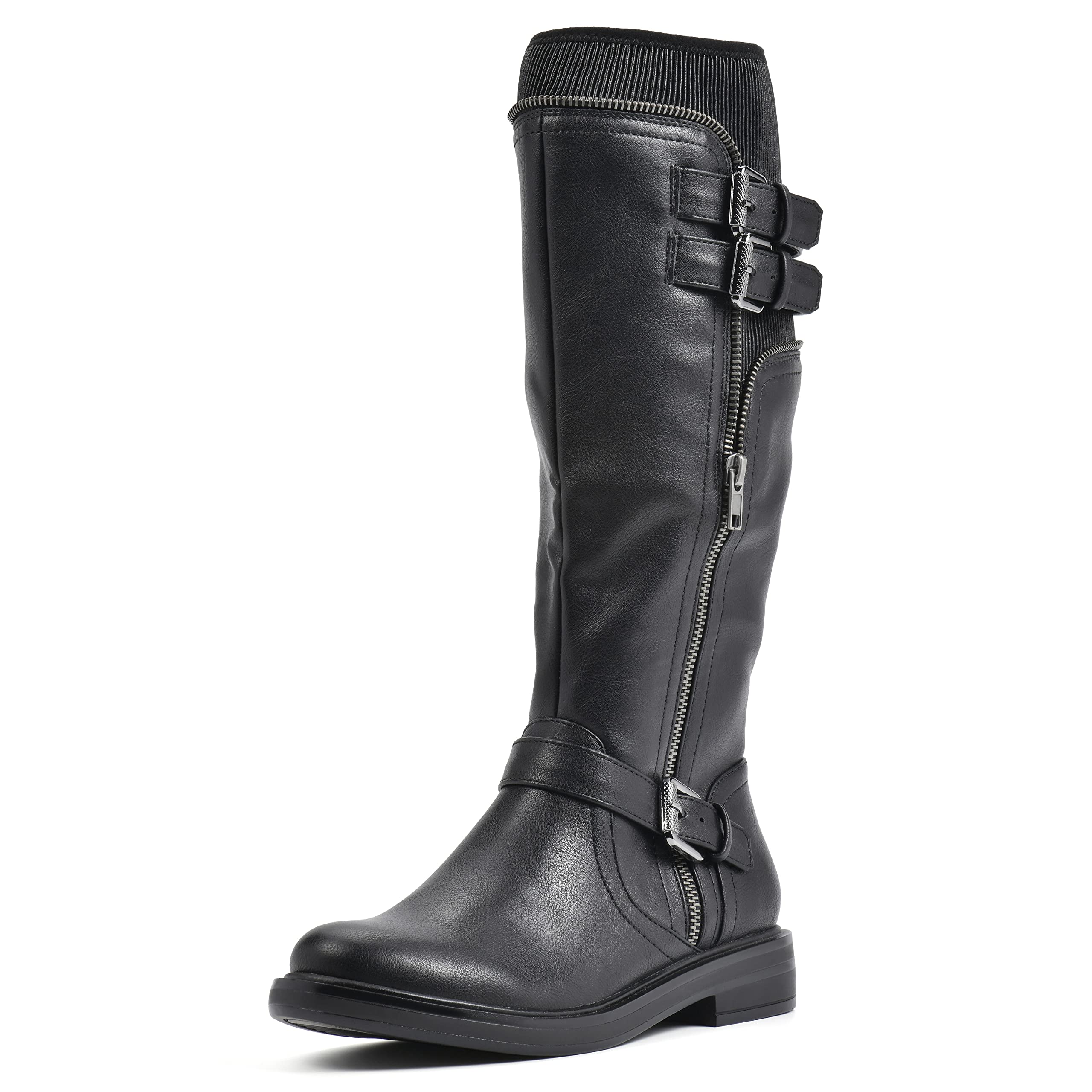 WHITE MOUNTAIN Women's Mazed Tall Shaft Boot - Comfortable Ankle Booties for Women, Fashionable Winter & Fall Boots with Cushioned Insole - Perfect for Office, Casual Outfits & Date Nights