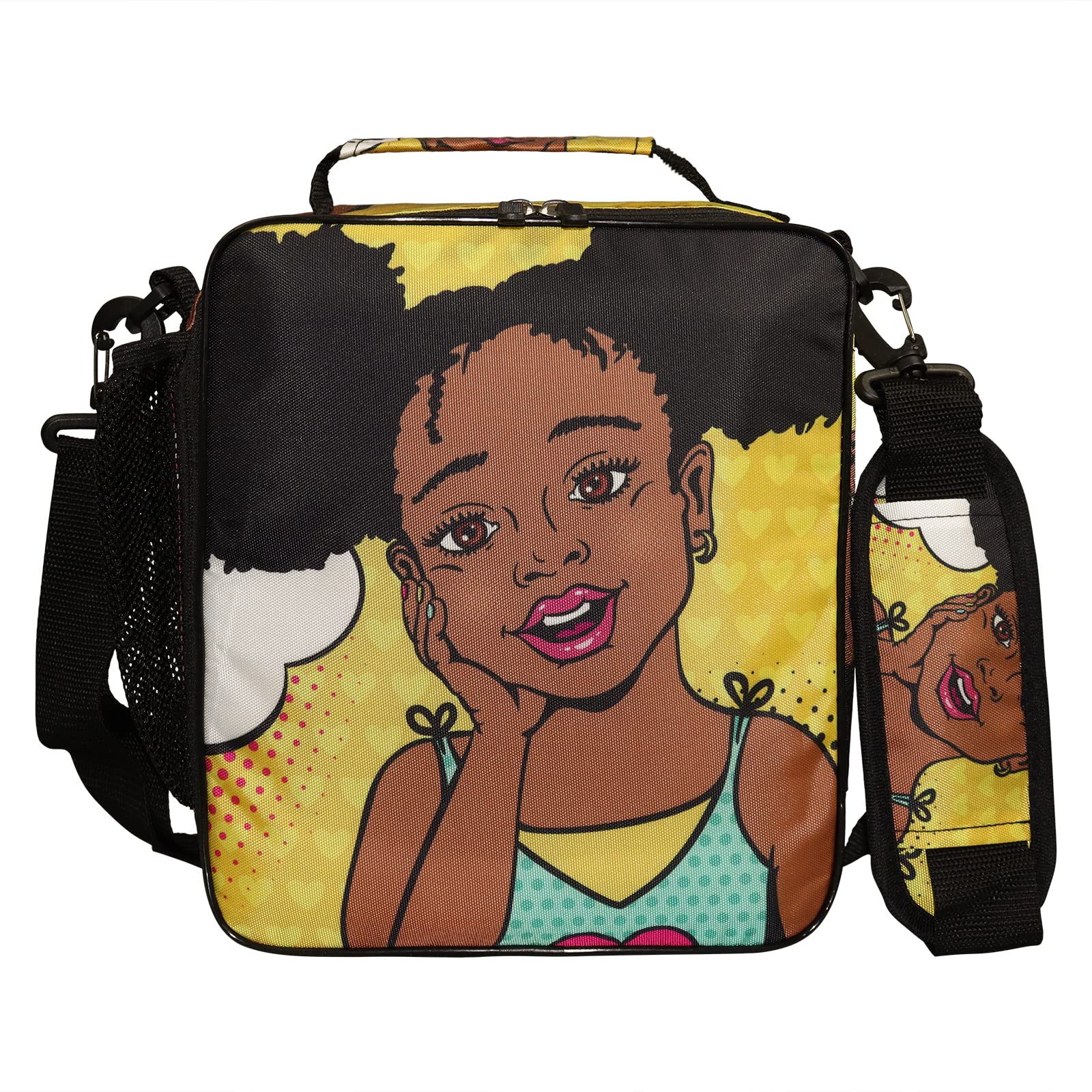 Vantaso Insulated Lunch Bag for Kids & Women - Leakproof Cooler Tote for School, Work, Picnic & Travel - African Print Design for Girls & Teens - Perfect for Daily Meals, Beach Trips and Outdoor Activities