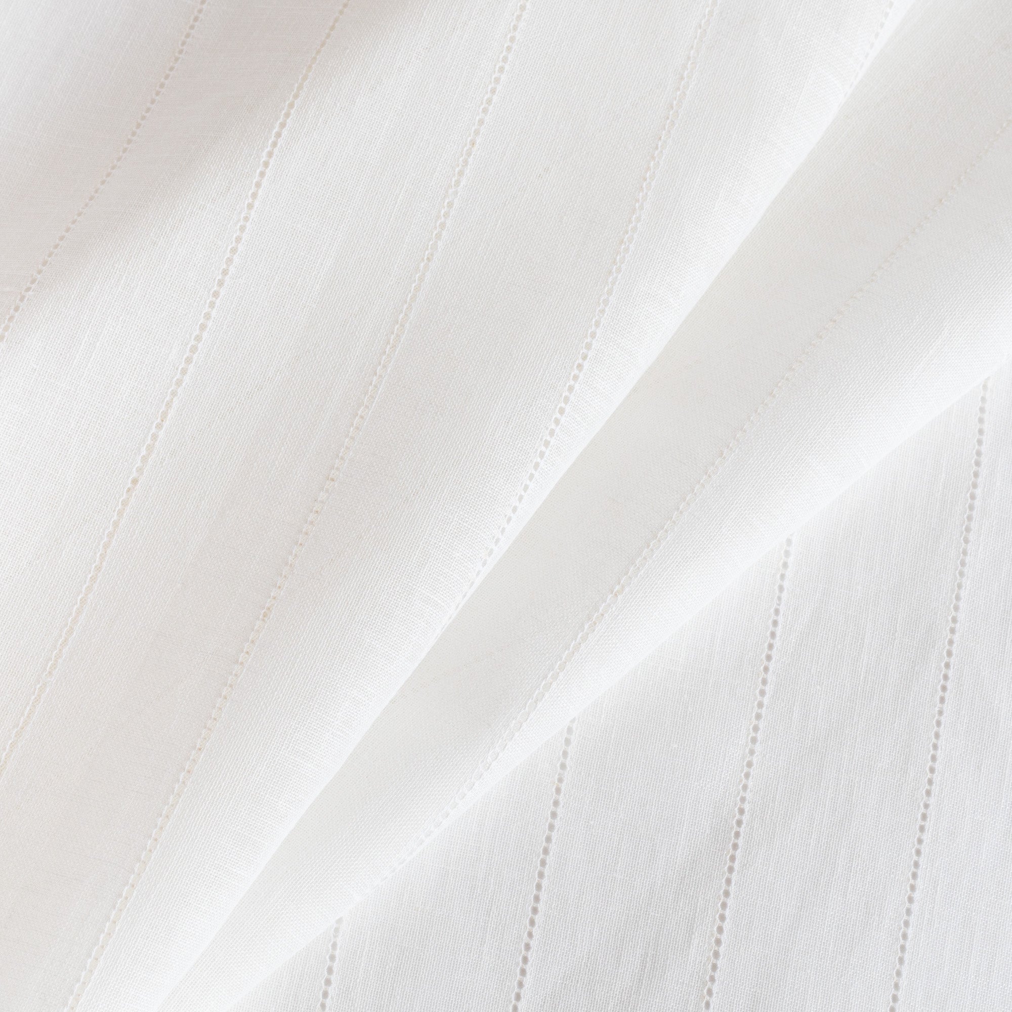 Ida Embroidered Sheer Fabric - Cloud White | Elegant Curtains, Bridal Veils & Home Decor
