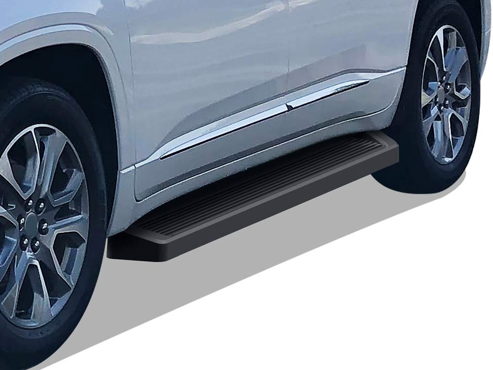 Black Powder Coated Running Boards Nerf Bars Side Steps for Chevy Traverse 2018-2023 - Durable Off-Road Protection & Easy Step Access for Trucks & SUVs