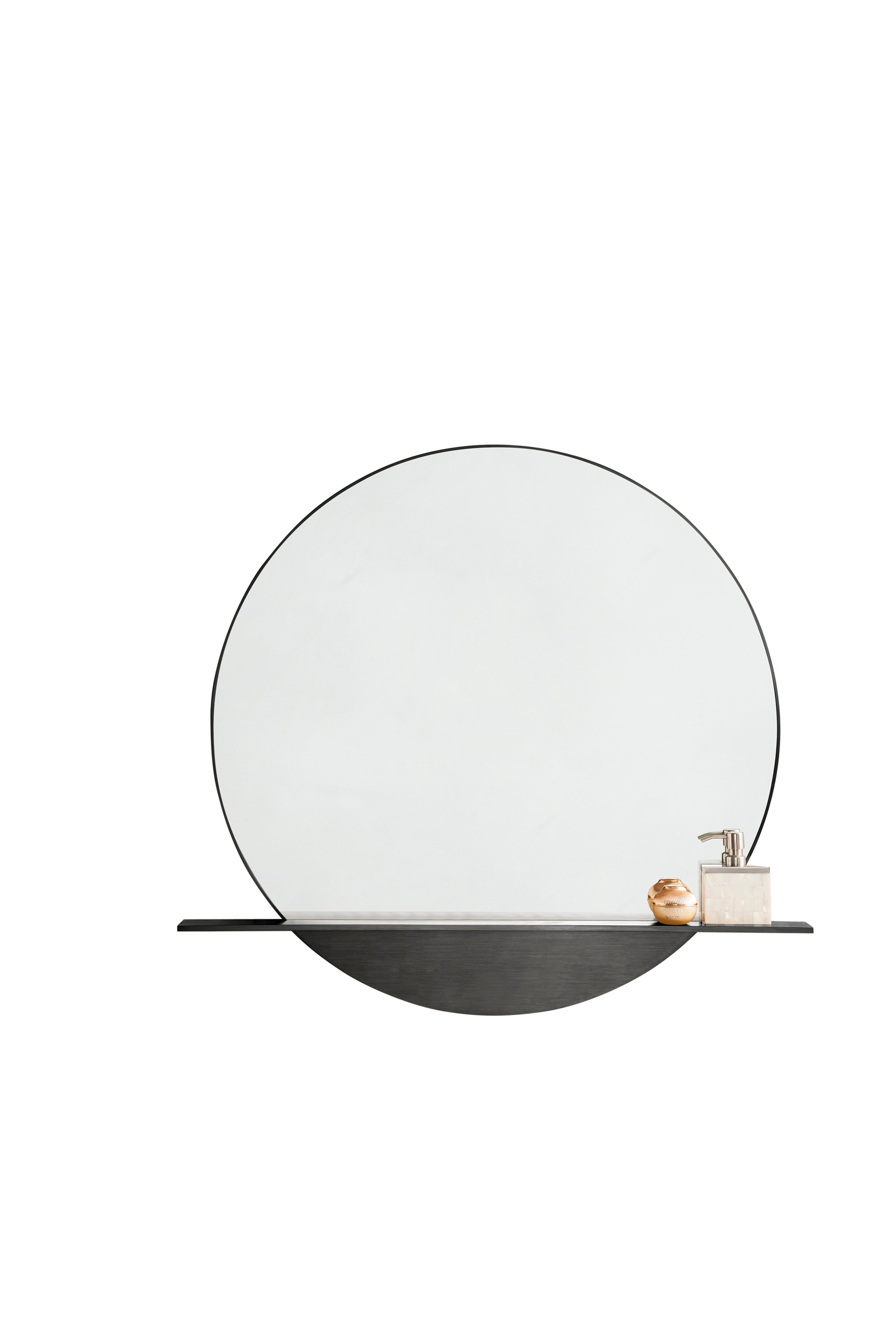 Modern Iron Platform 36 Mirror - Elegant Wall Decor for Living Room, Bedroom & Entryway - Perfect for Home, Office & Hotel Decor