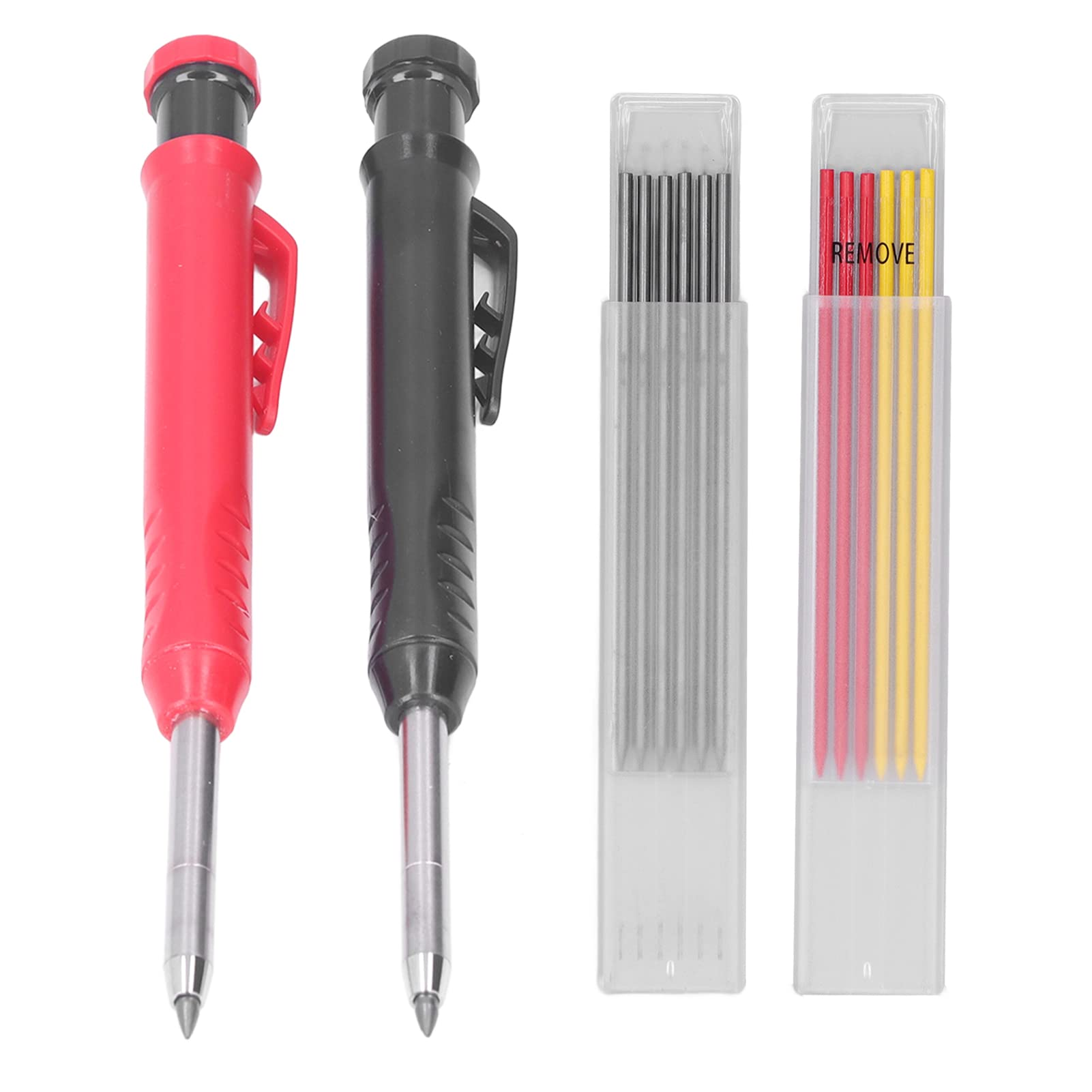 14Pcs Carpenter Pencil Set - Woodworking Marking Tools with Refills for DIY & Construction