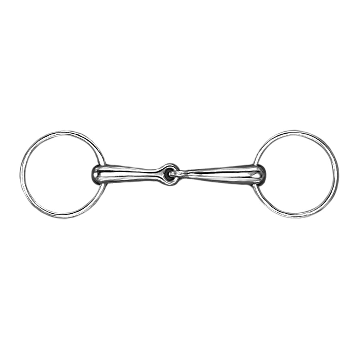 AlBaCon German Silver 18mm Solid Mouth 65mm Loose Ring Horse Bit - Durable Equestrian Training Equipment for Dressage & Show Jumping