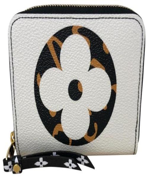 LV Jungle Zippy Coin Purse - Giant Monogram Ivory Wallet for Women | Luxury Small Leather Card Holder for Everyday Use & Travel Accessories