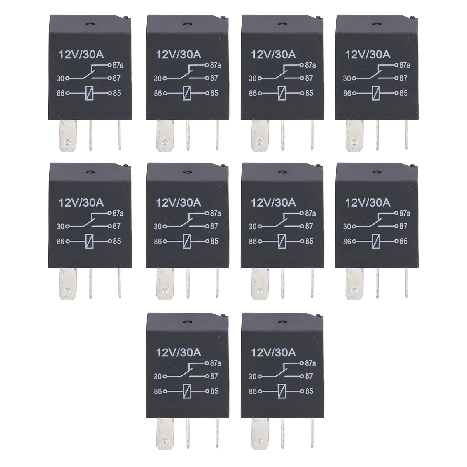 10Pcs Waterproof 5-Pin Violet Air Conditioner Relay - High Electrical Conductivity AC Replacement Parts for HVAC Systems | Perfect for Home & Commercial AC Units Maintenance