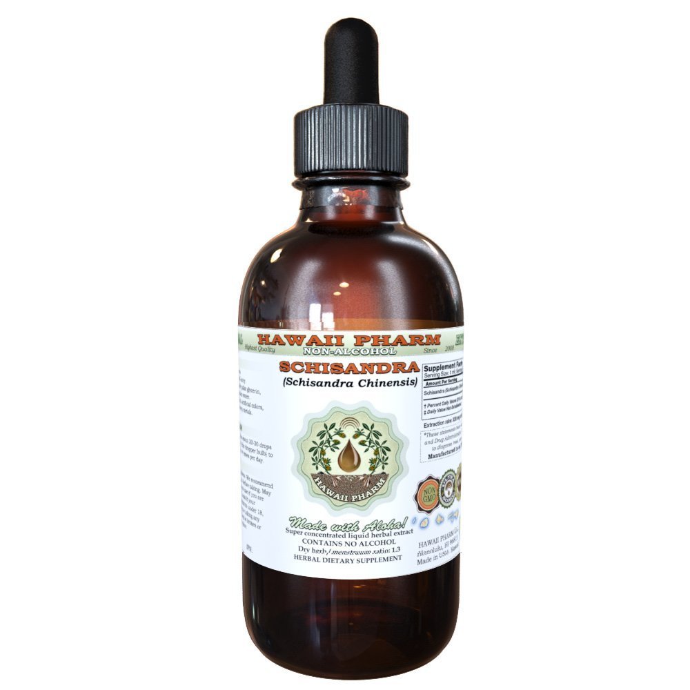 Organic Schisandra Chinensis Berry Alcohol-Free Liquid Extract - Natural Herbal Supplement by Hawaii Pharm, USA (4 fl.oz) - Supports Stress Relief, Liver Health & Energy Boost - Perfect for Daily Wellness & Holistic Healing
