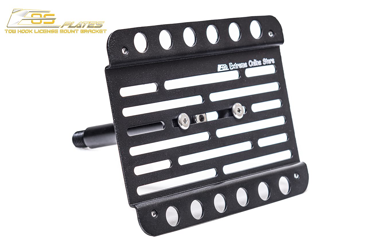 2010-2013 Cadillac CTS Wagon Front Bumper Tow Hook License Plate Relocator Bracket - EOS Plate Version 1 (Mid Size) | Perfect for Off-Roading & Car Shows