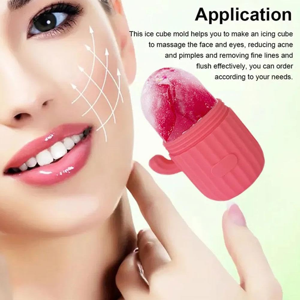 TPALPKT Ice Roller for Face & Neck - Cooling Massage Tool for Puffiness Relief, Reusable Silicone Ice Cube Roller for Eyes & Skin Care | Reduce Swelling, Soothe Skin | Perfect for Morning Routine & Post-Workout Recovery