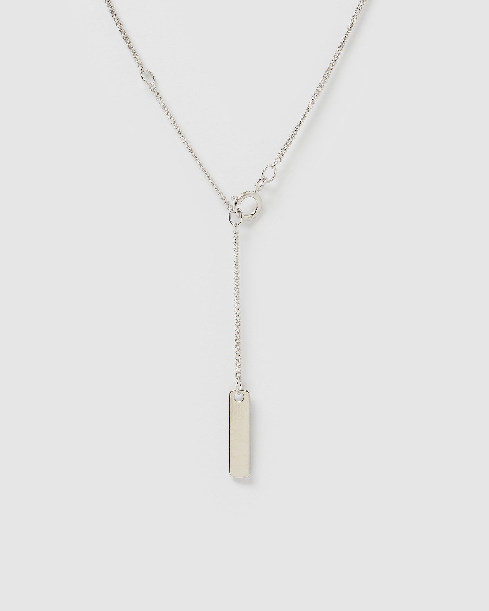 Izoa Silver Alphabet Letter E Necklace - Elegant Initial Jewelry for Women, Perfect Gift for Birthday, Anniversary & Everyday Wear