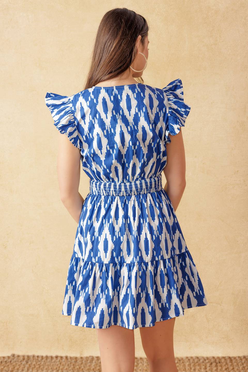 Stylish Blue Ikat Mini Dress - Perfect Match for Summer Outfits & Casual Occasions