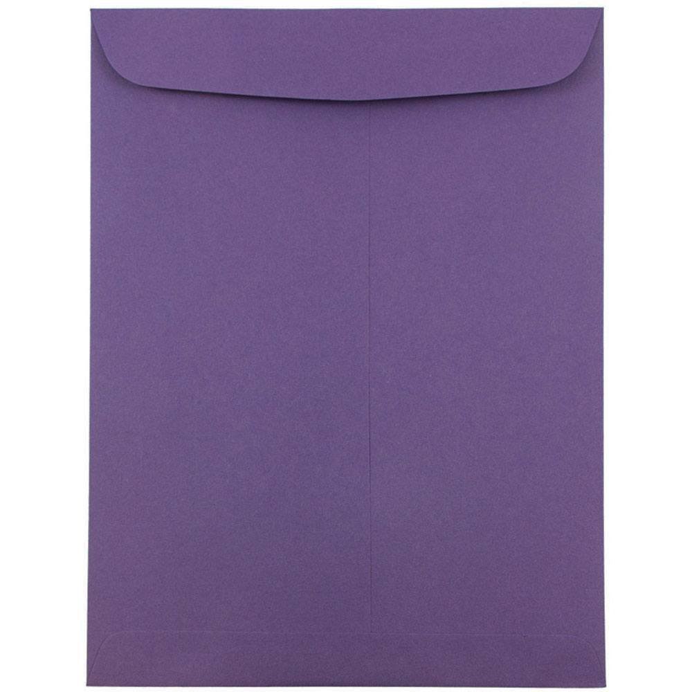 JAM PAPER 9 x 12 Open End Catalog Premium Envelopes - Dark Purple - 100/Pack - Perfect for Business Mailings, Brochures, and Marketing Materials