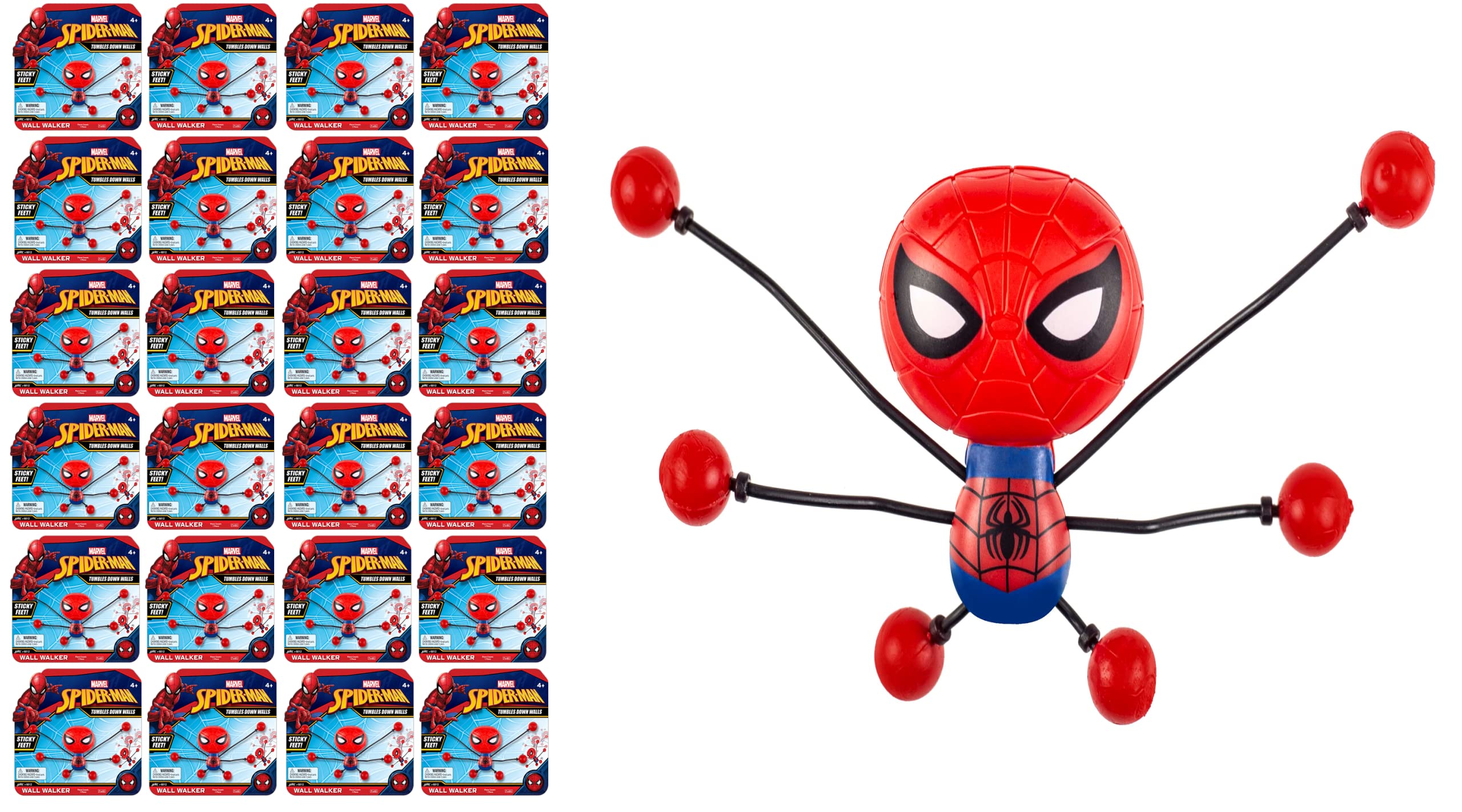 Marvel Spiderman Stretchy Fidget Toys (24 Pack) - Superhero Stress Relief Wall Crawler Figures for Kids Birthday Party Favors, Goody Bags & Classroom Rewards | Fun Sensory Toys for Anxiety Relief & Focus
